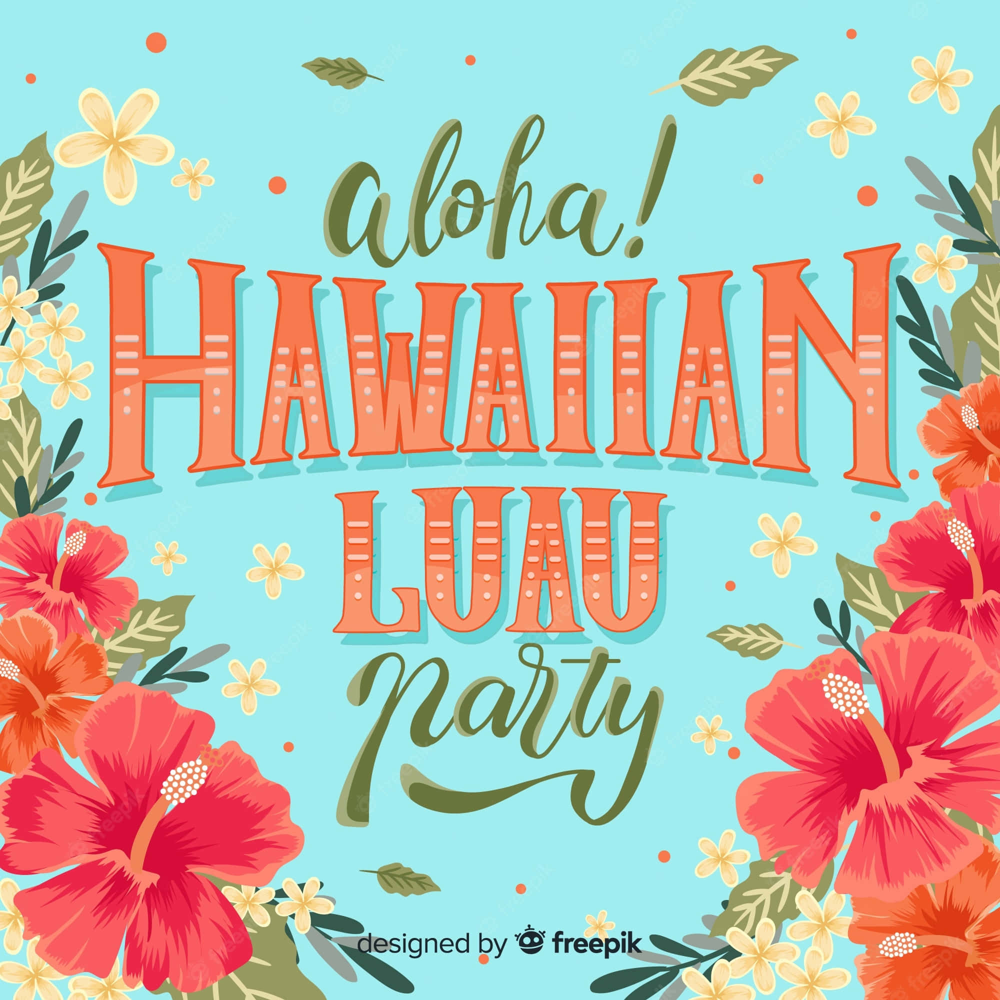 Betowerende Hawaise Luau-agtergrond Muurpapier