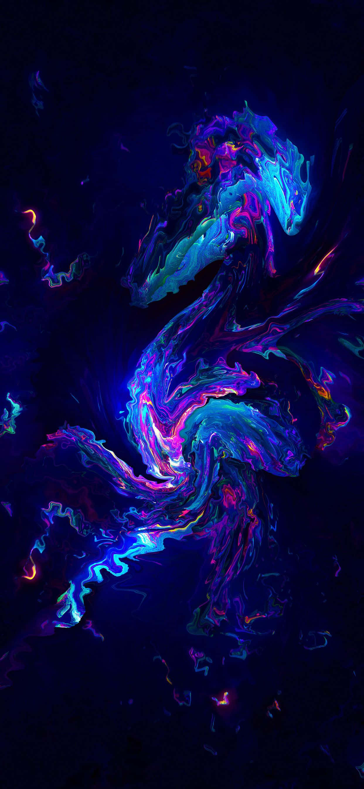 Betowerende Neon Spektrum Muurpapier