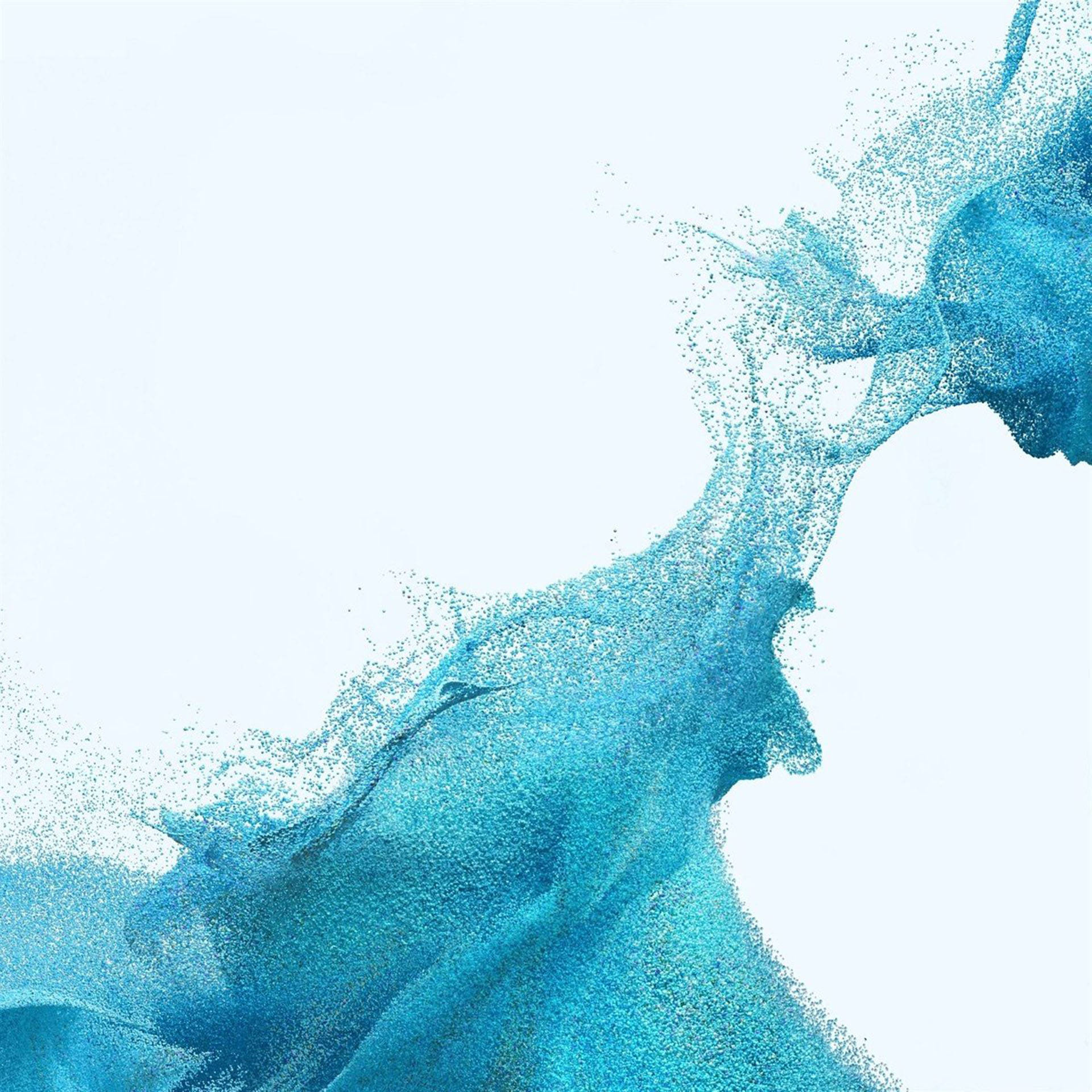 Betowerende Samsung Galaxy S22 in Groenblou Stof Muurpapier