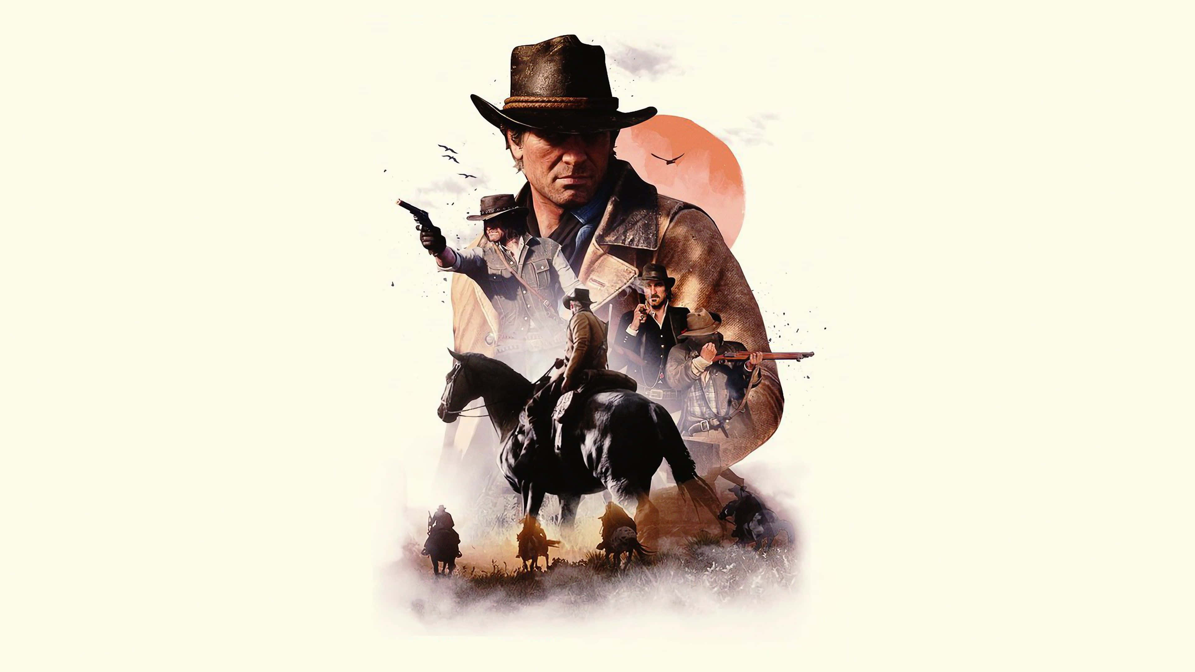 Betowerende Westerse Landskap uit Red Dead Redemption 2 Muurpapier