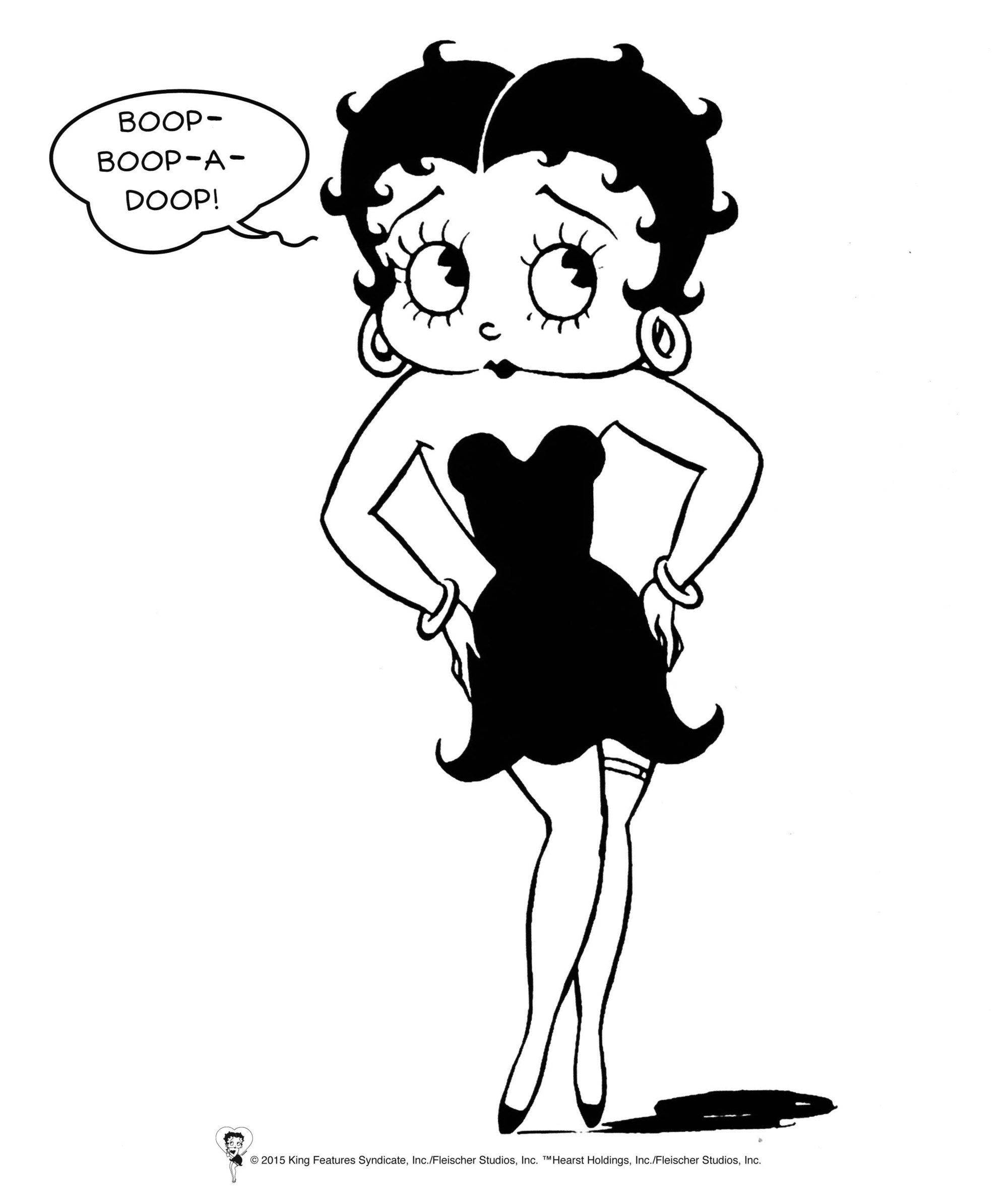 Betty Boop Strokieprentkuns Muurpapier