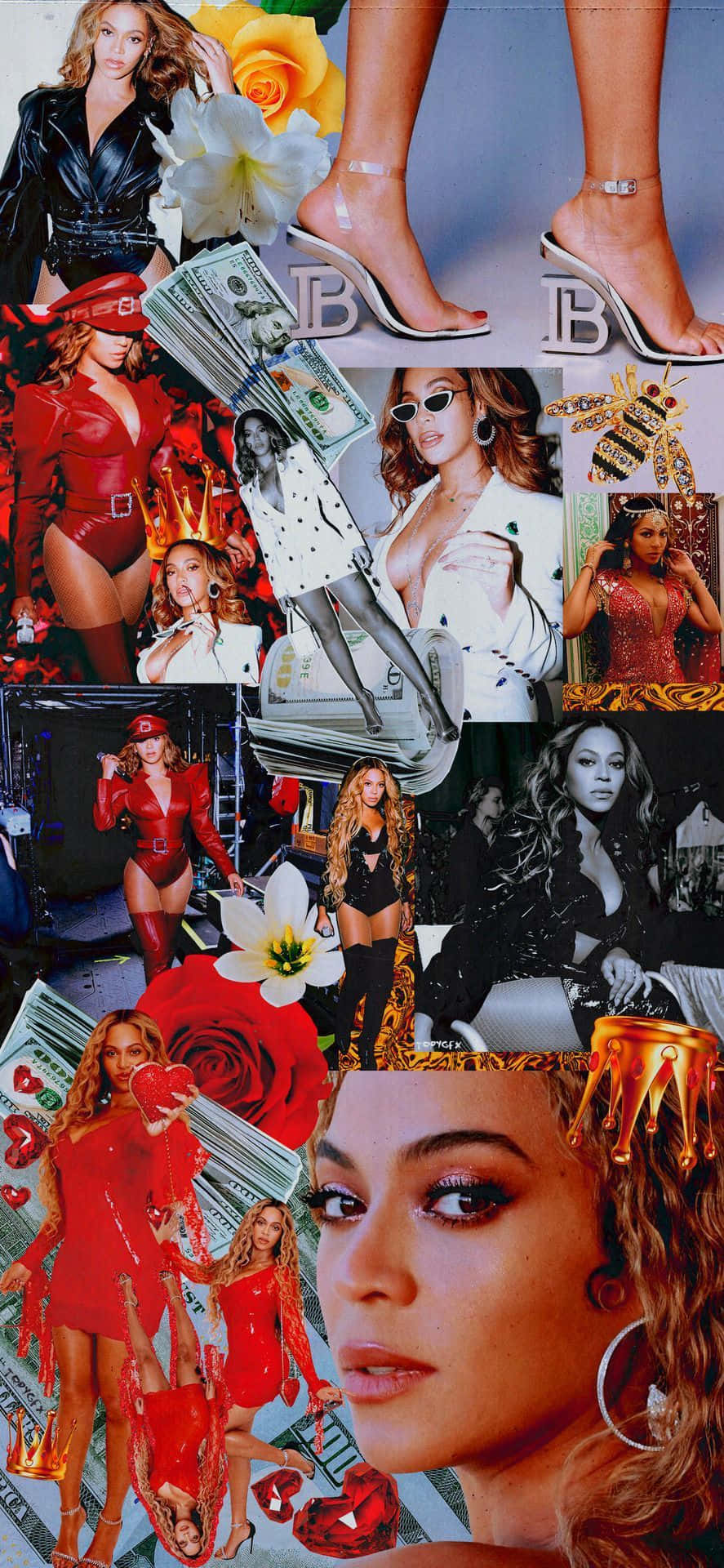 “Beyonce wat dans en die lewe ten volste leef.” Muurpapier