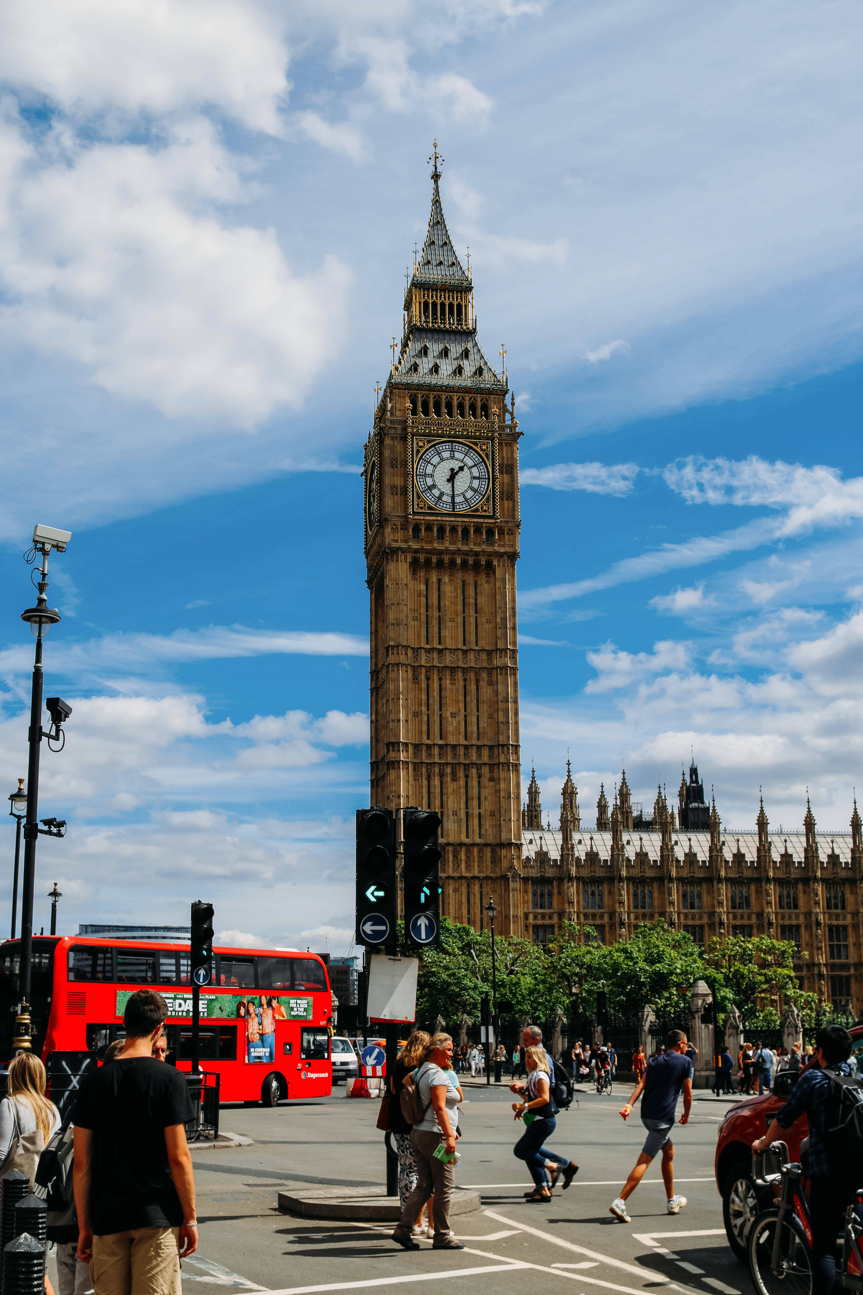 Big Ben en Voetgangers Muurpapier