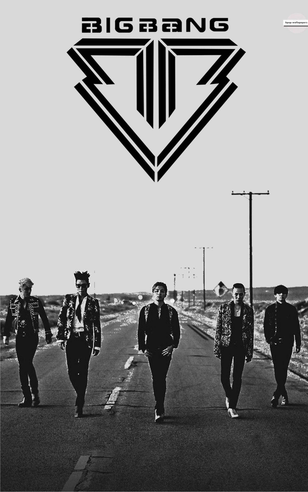 Bigbang Monochroom Plakkaat Muurpapier