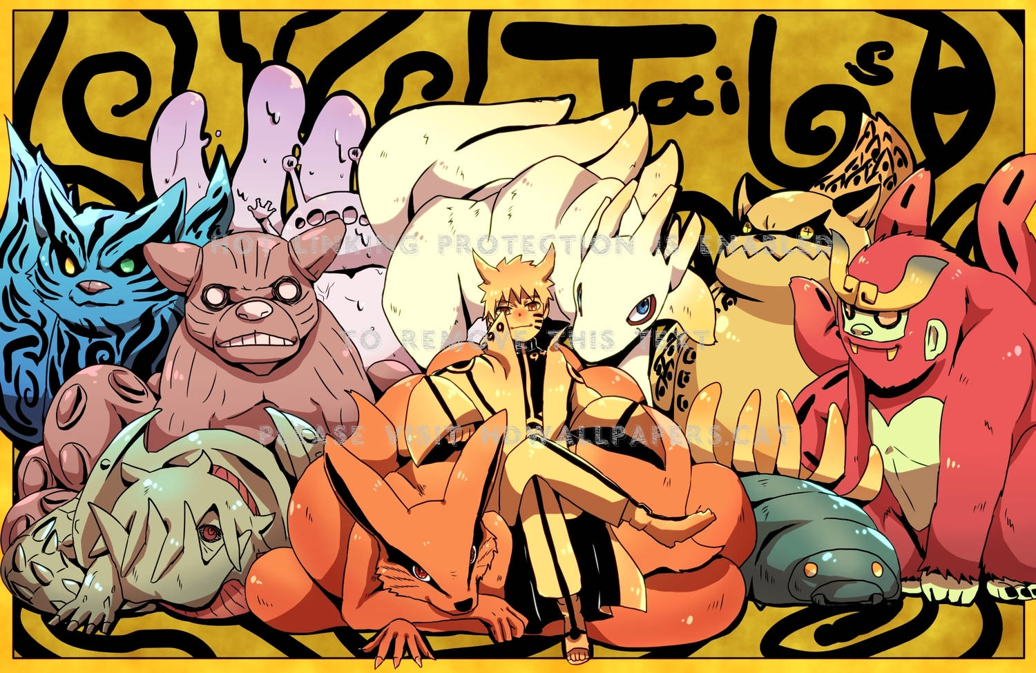 Bijuu Naruto Karakters Fan-kuns Muurpapier