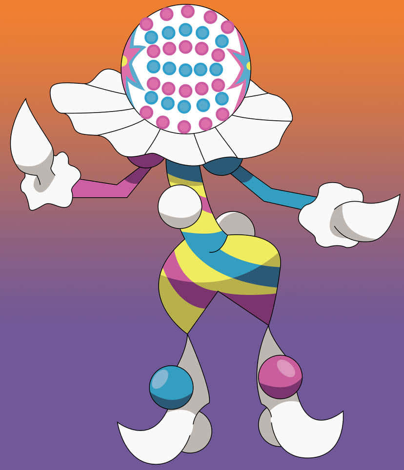Blacephalon op 'n gradiëntagtergrond Muurpapier