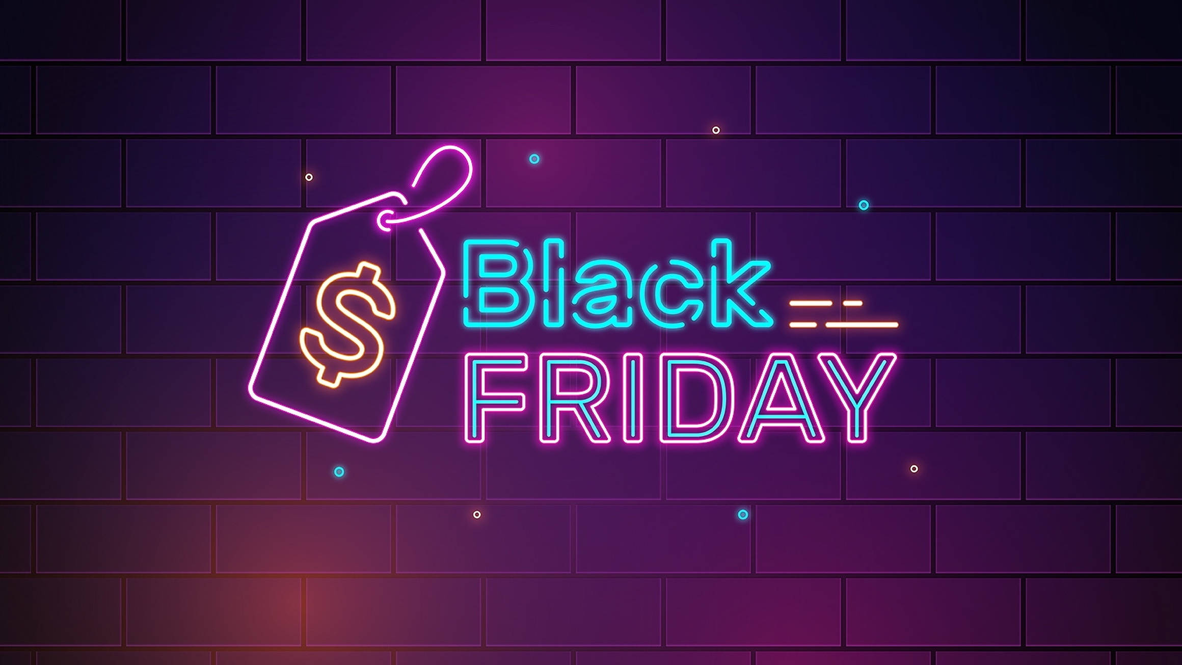 Black Friday Estetiese Neonlig Muurpapier