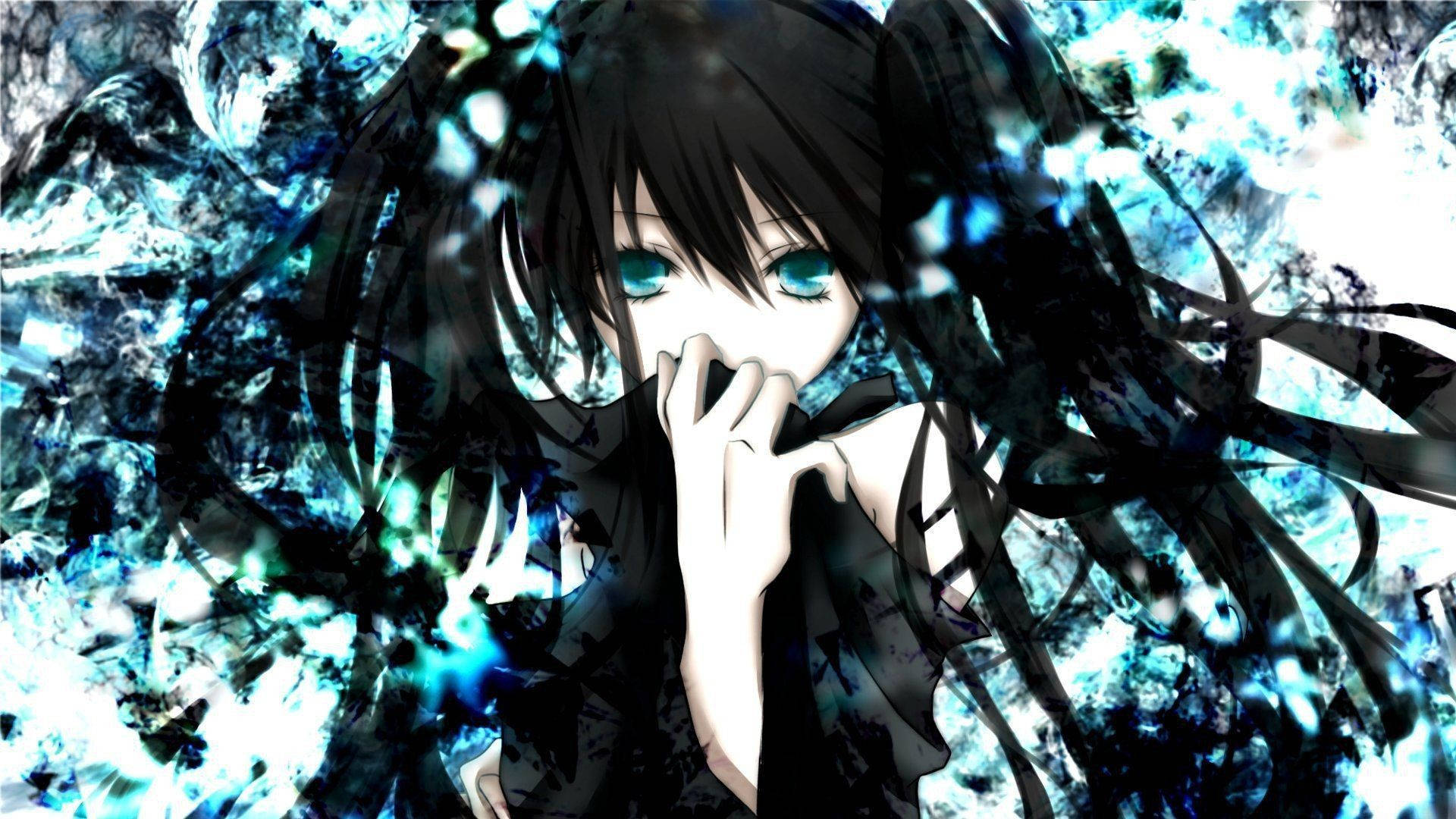 Black Rock Shooter Anime Lessenaar Muurpapier