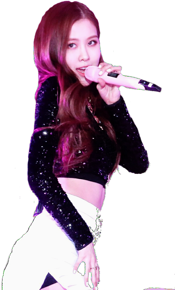 Blackpink-lid wat op verhoog sing.PNG Muurpapier