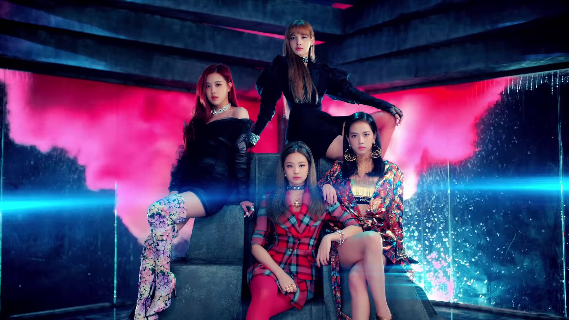 Blackpink-meisies wat die Hoë Lewe Lei Muurpapier