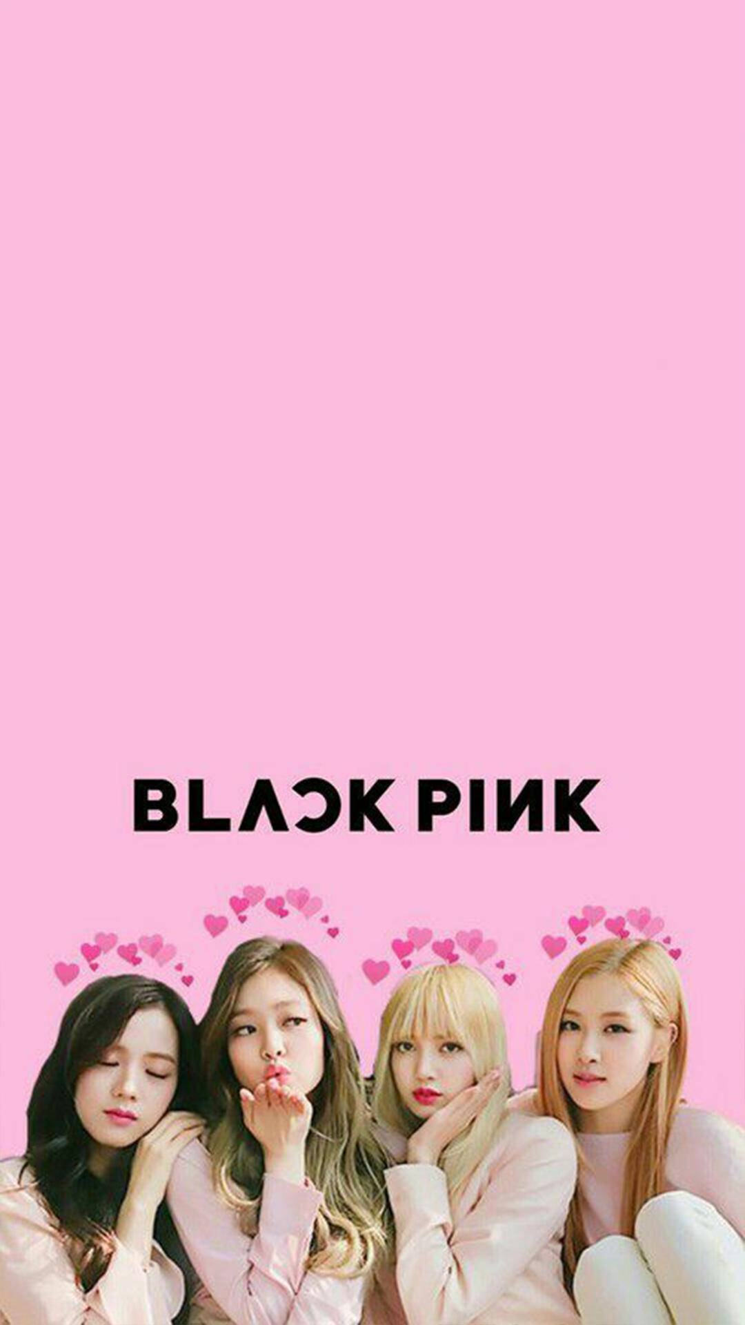 Blackpink Met Harte Muurpapier