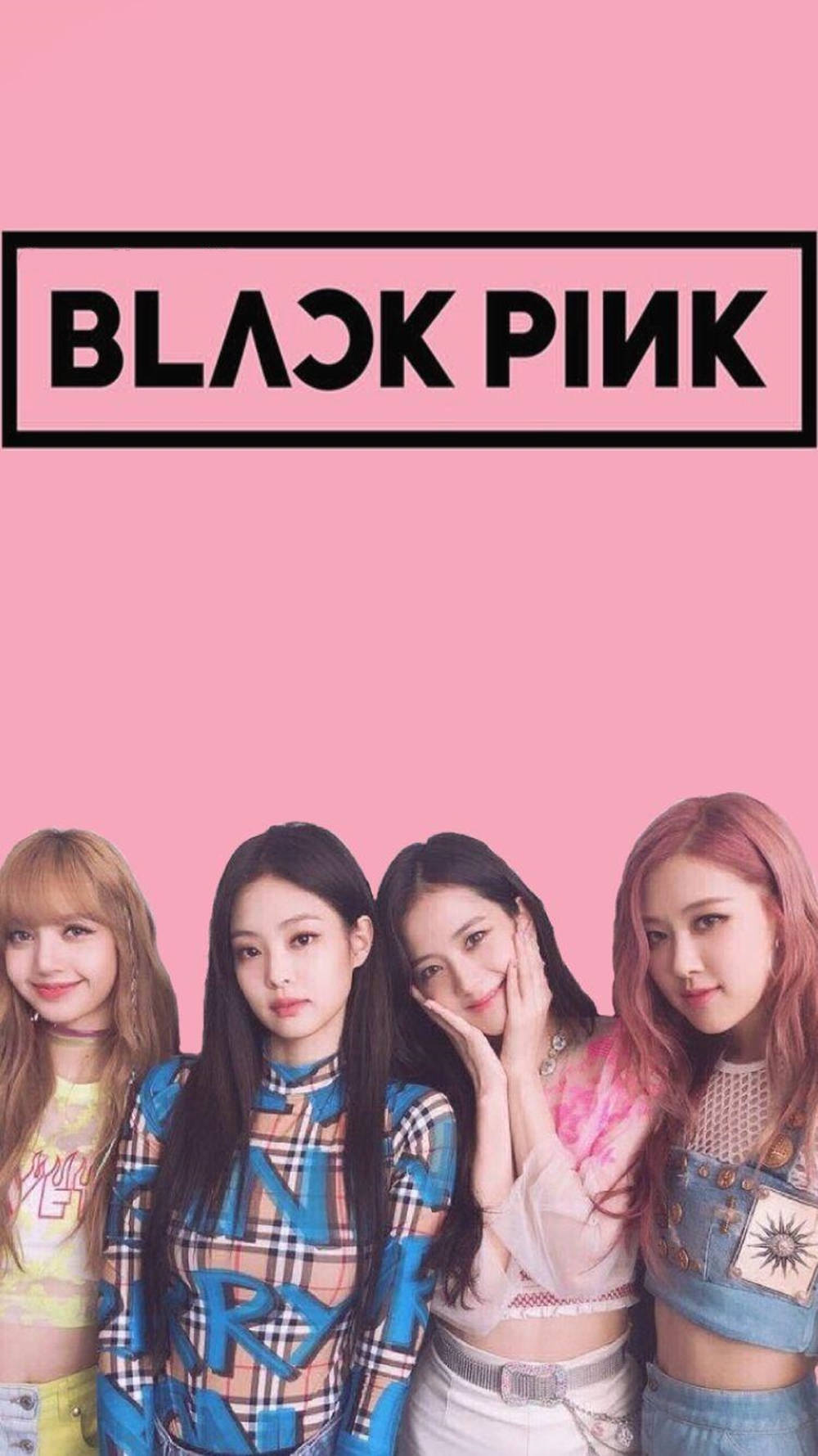 Blackpink Oulike Groepfoto Muurpapier