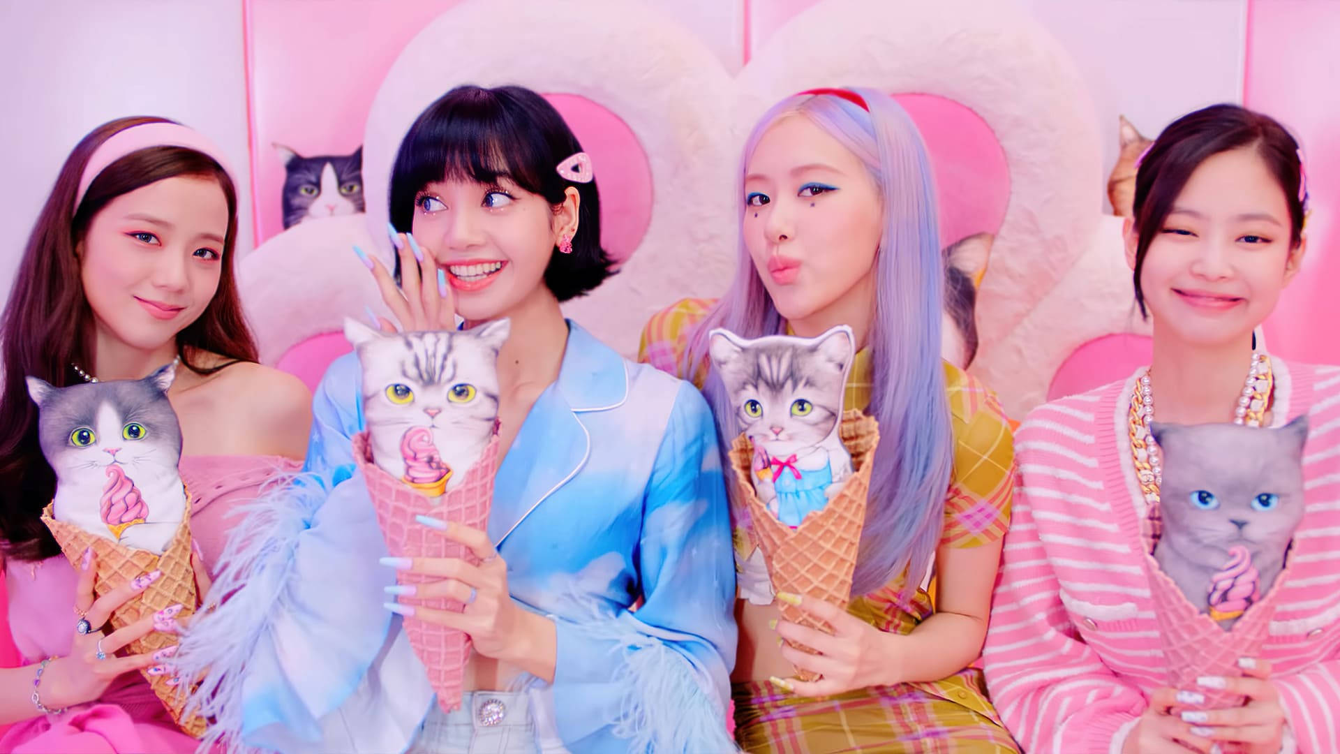 Blackpink oulike Ysroom musiekvideo fotosessie Muurpapier