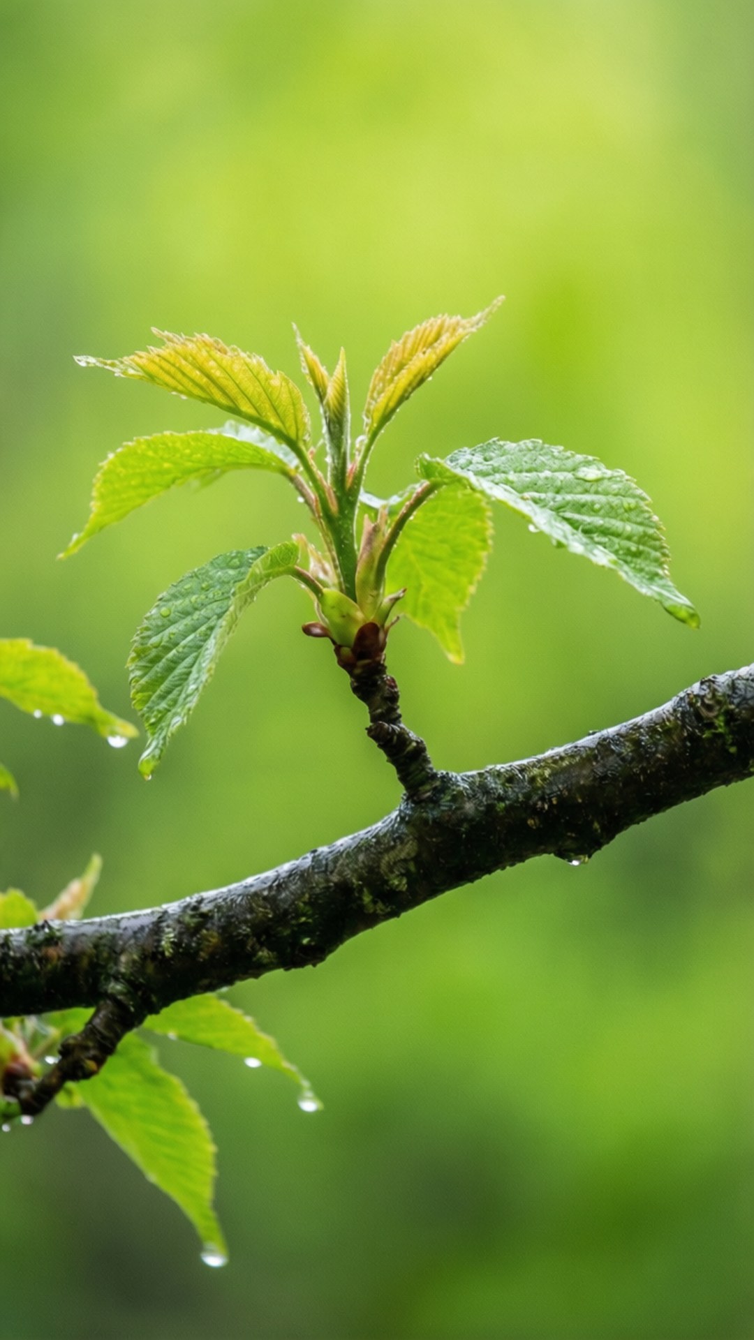 Blare en Groen Lug Muurpapier