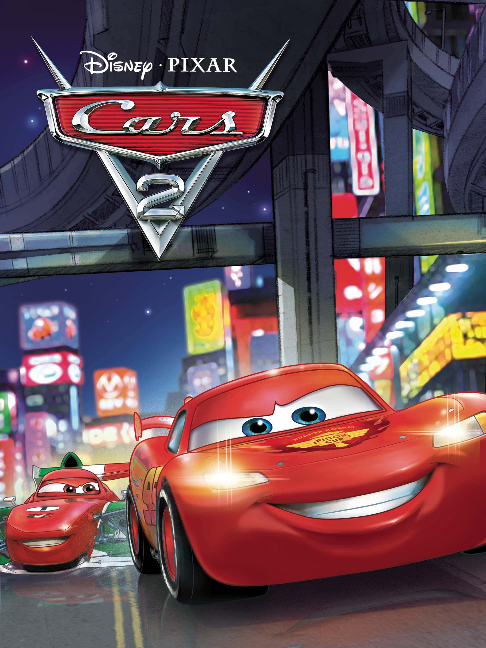 Bliksem McQueen neem die voortou in Cars 2 Muurpapier