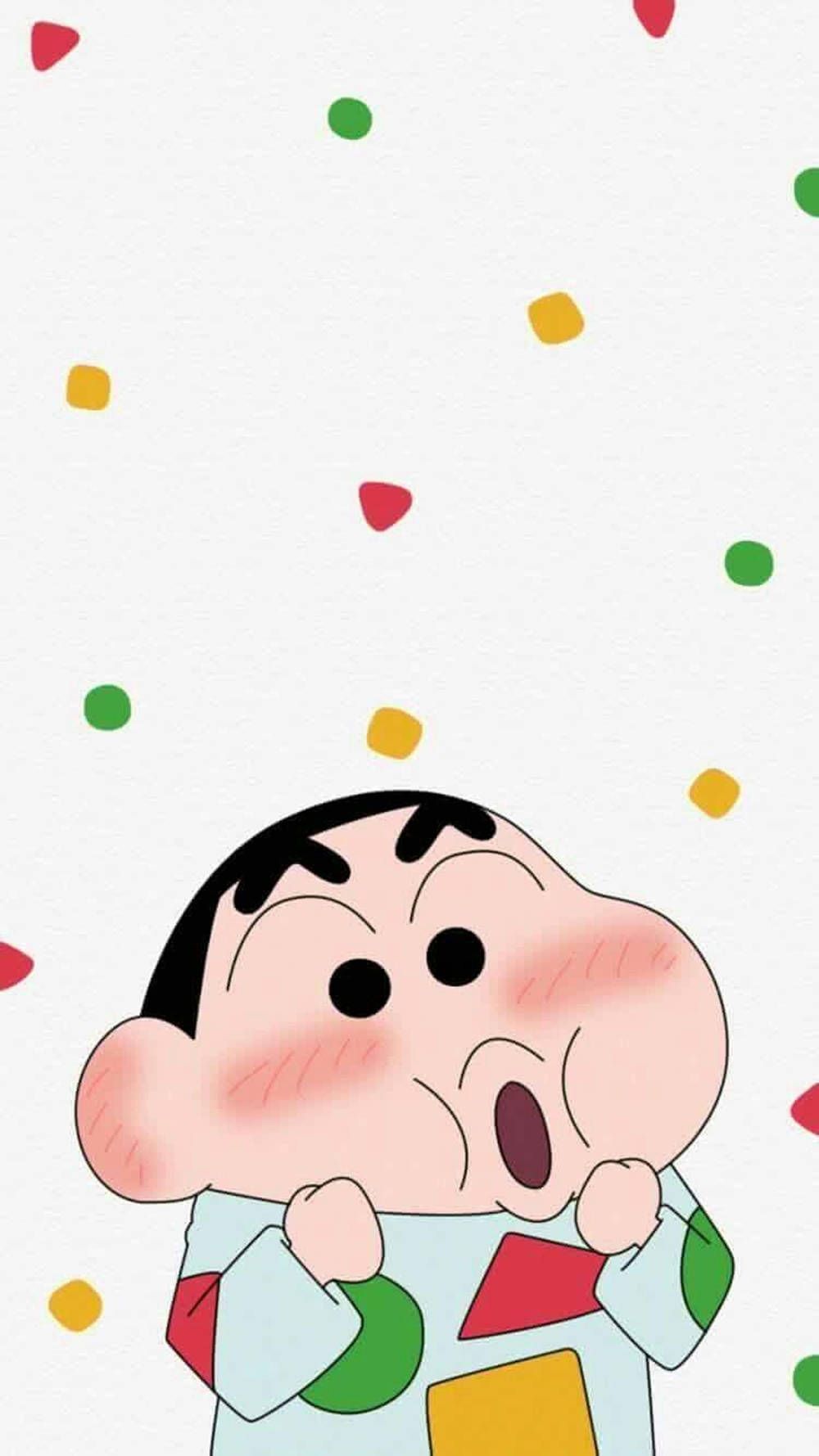 Bloeisende Shin Chan iPhone Muurpapier