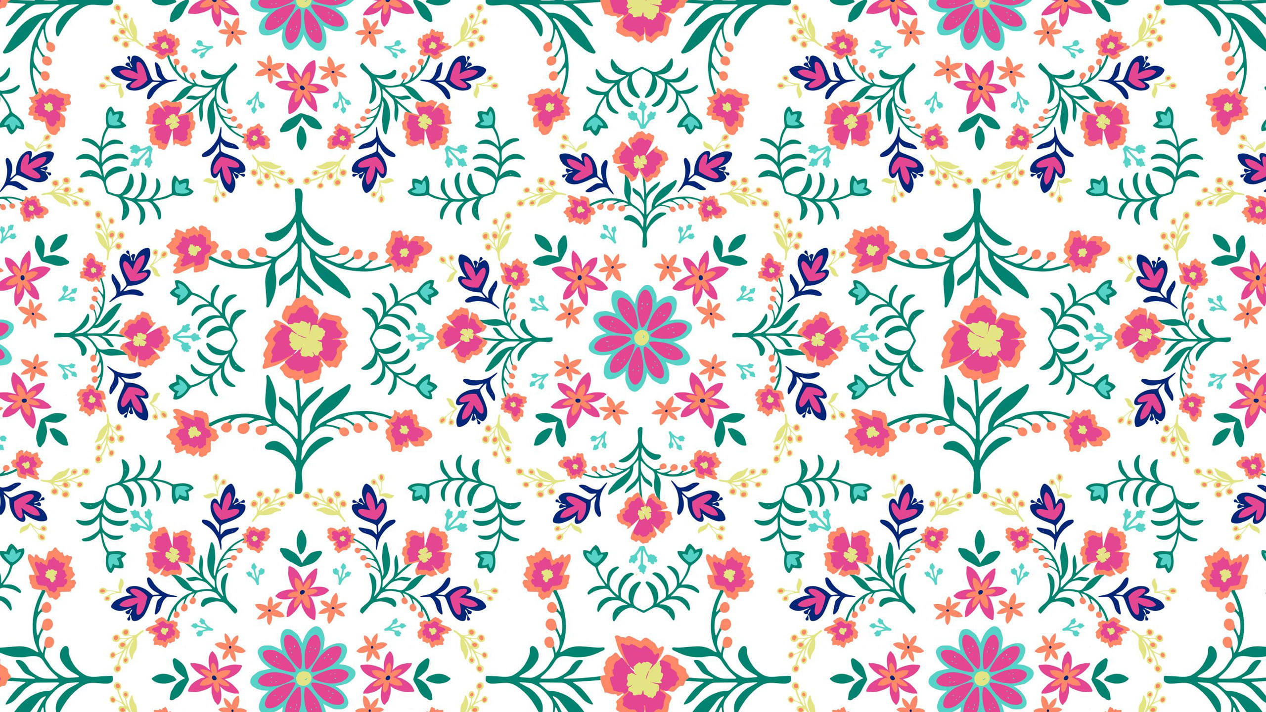 Bloem Boheemse Estetiese Patroon Muurpapier