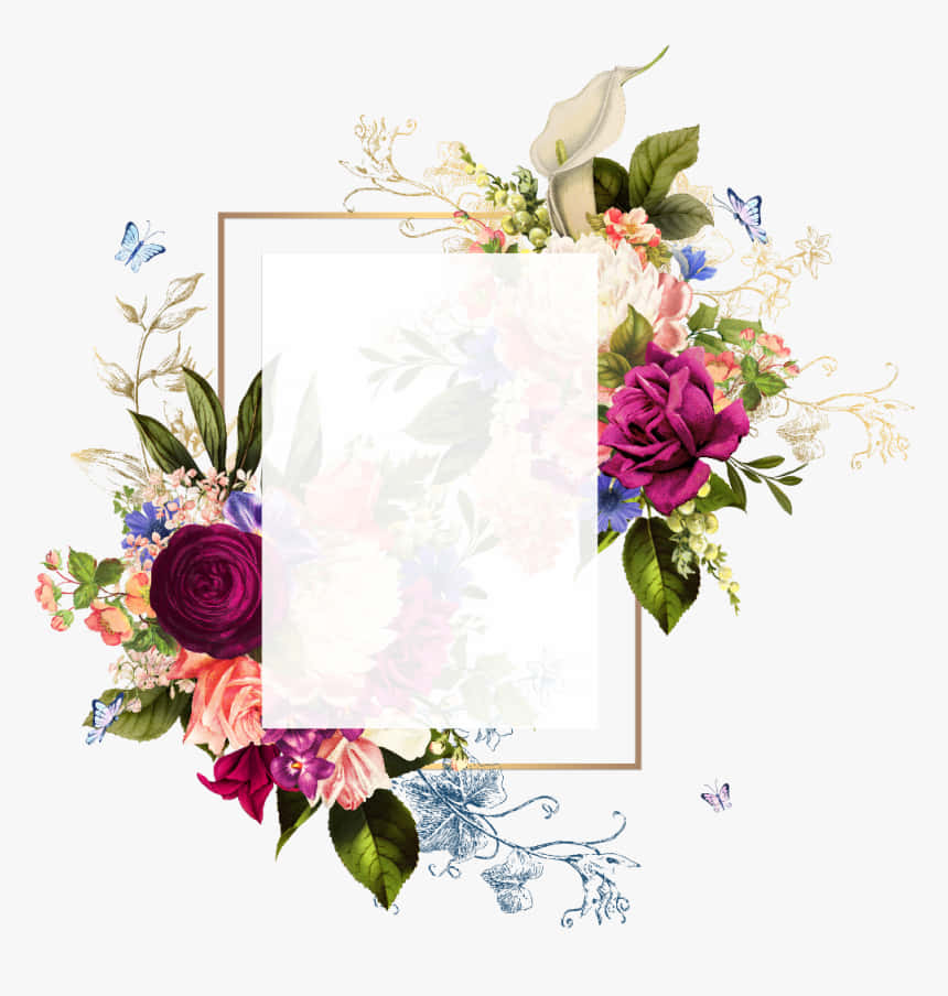 Blomme-agtergrond Muurpapier