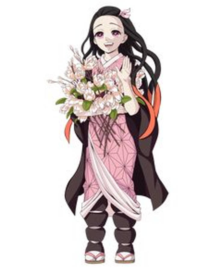 Blomme Demon Slayer Nezuko Muurpapier
