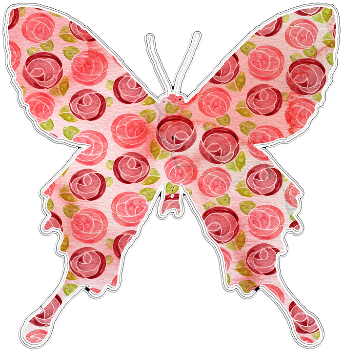 Blommepatroon Skoenlapper-kunswerk Muurpapier