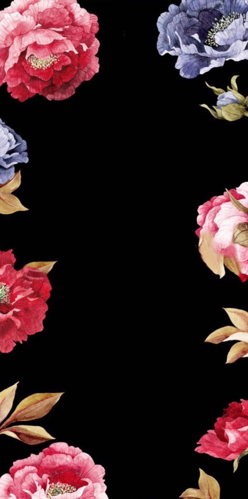 Blomraam Blomme iPhone Muurpapier
