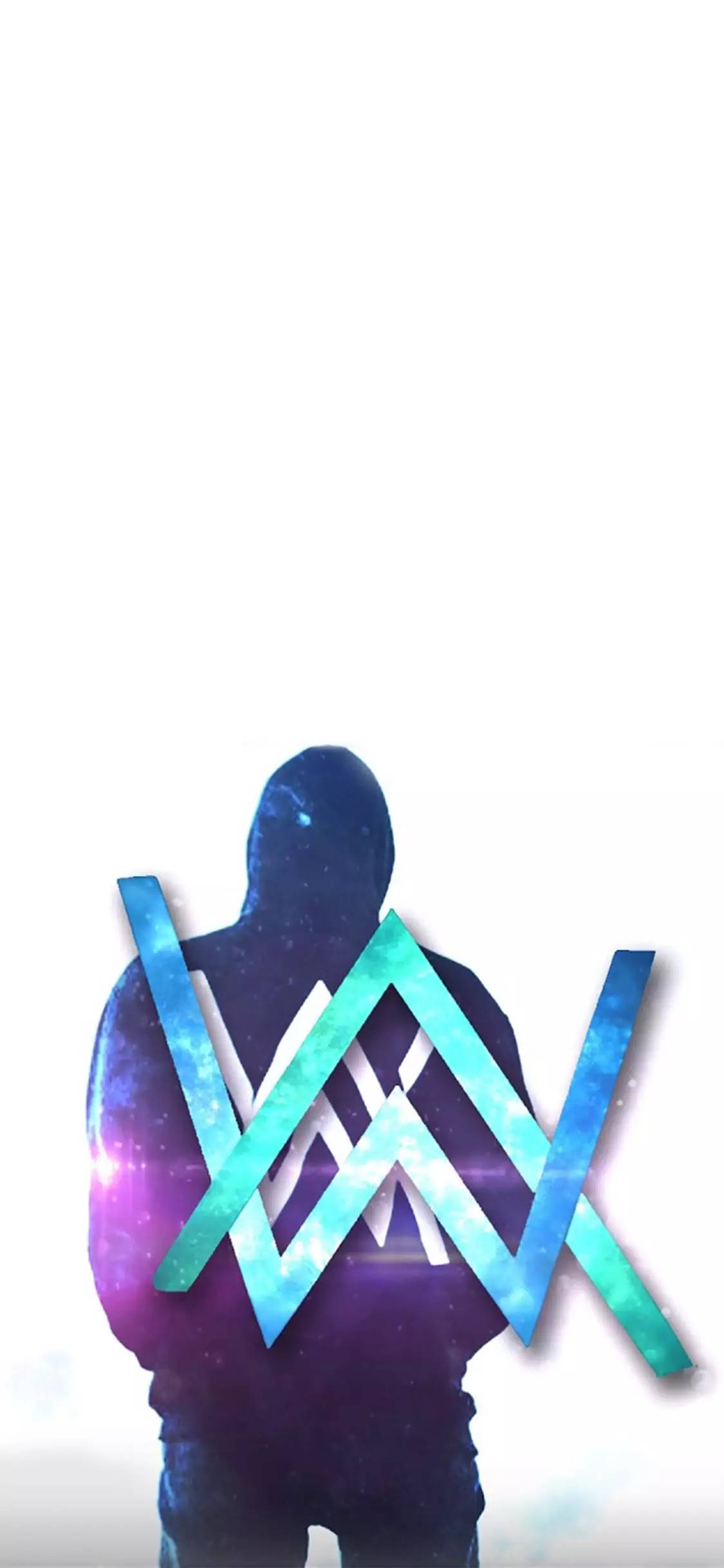 Blou Alan Walker-logo Muurpapier