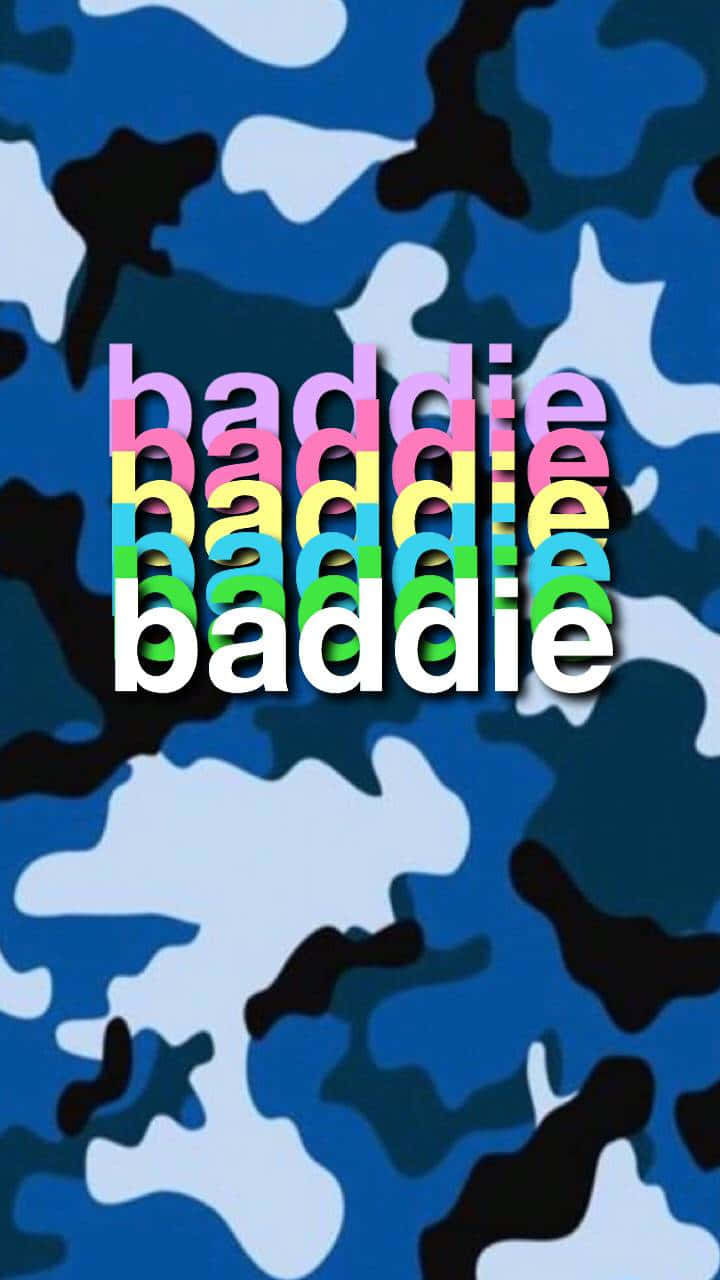 Blou Baddie Kamoeflering Muurpapier