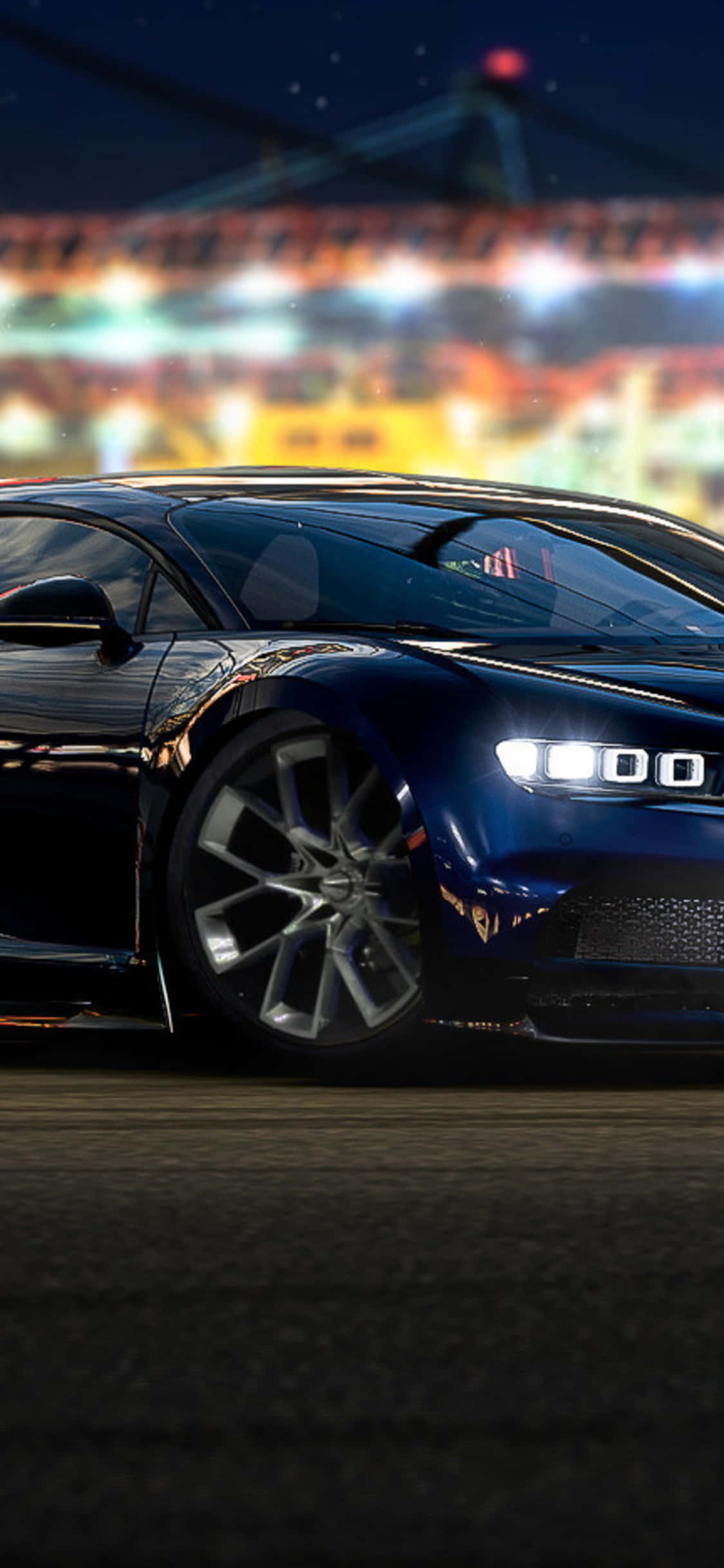 Blou Bugatti iPhone X Forza Motorsport 7 Agtergrond Muurpapier