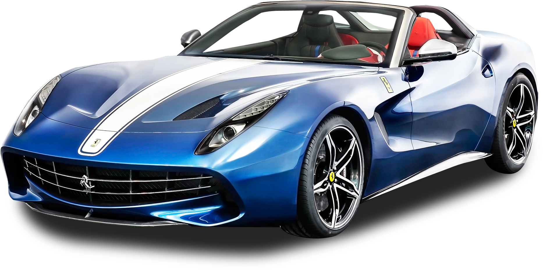 Blou Ferrari Omskepbare Sportmotor Muurpapier