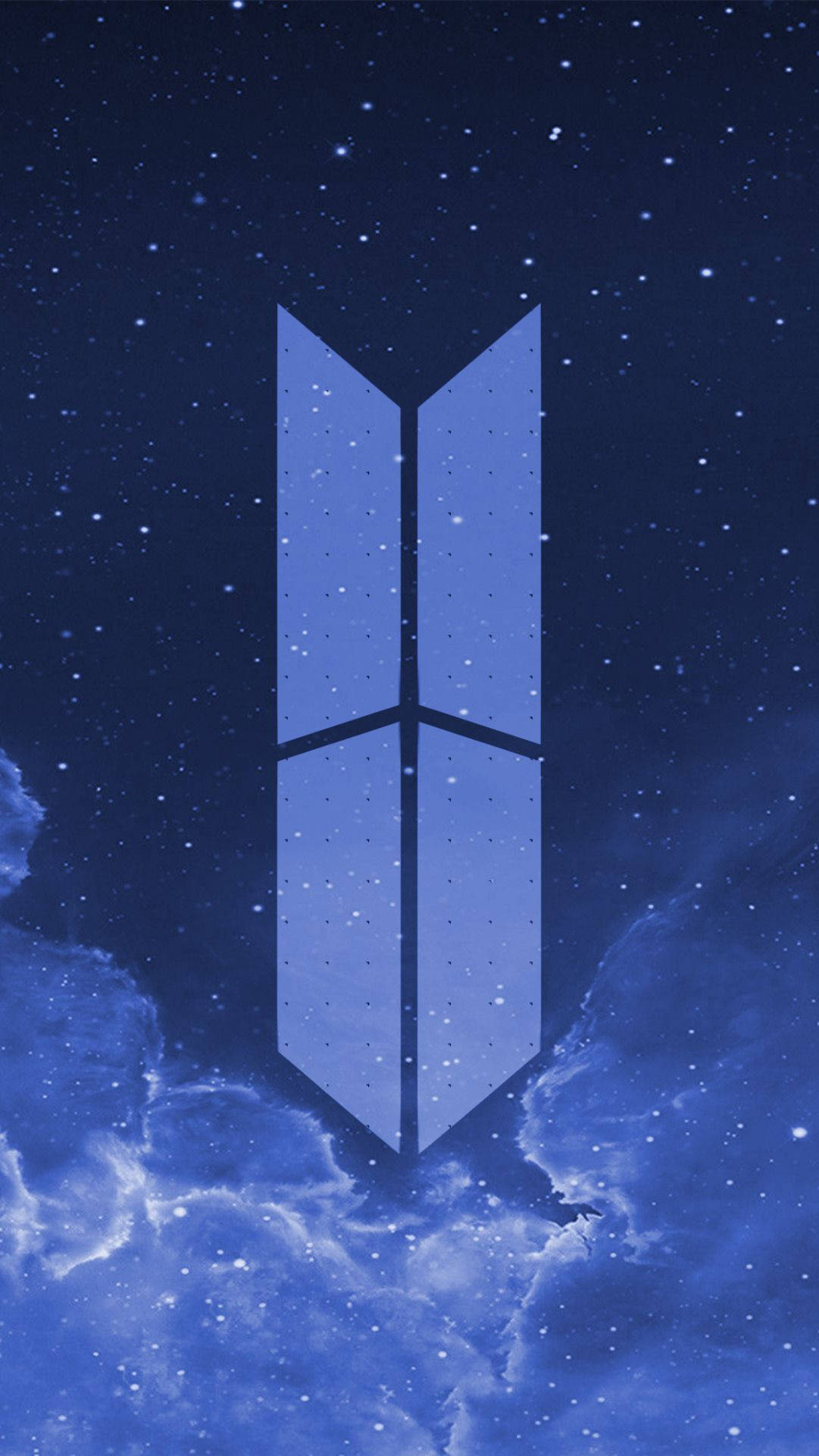 Blou Galaksi BTS-logo Muurpapier