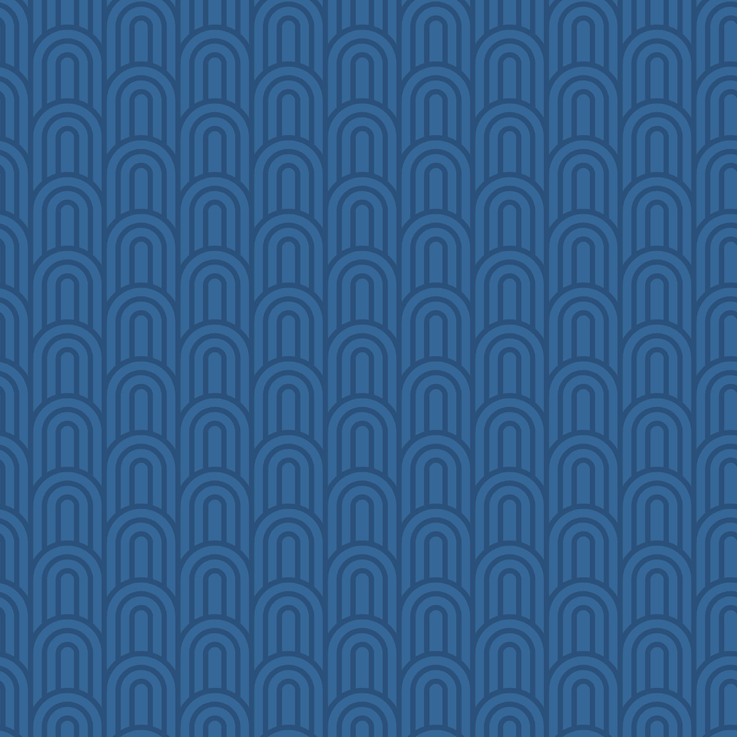 Blou Golwende Geometriese Patroon Prent Muurpapier