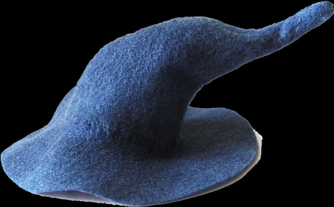 Blou Heksehoed Geïsoleer op Swart Agtergrond Muurpapier