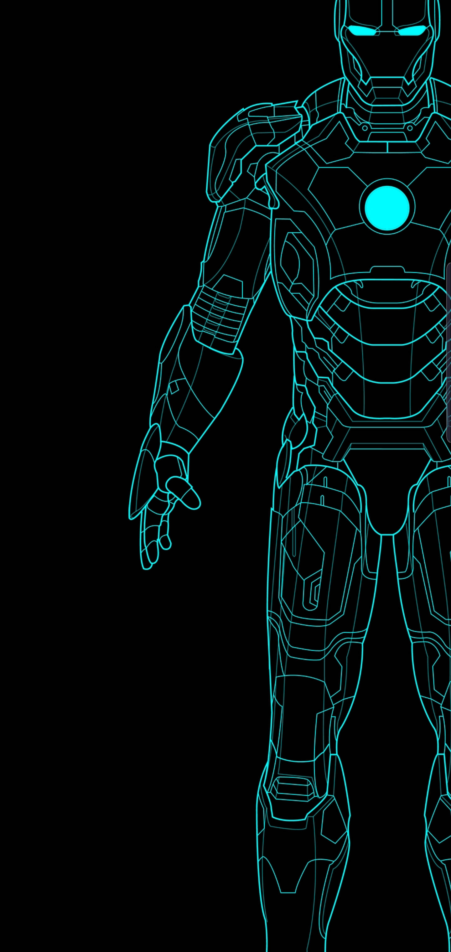 Blou Ironman S10+ Muurpapier