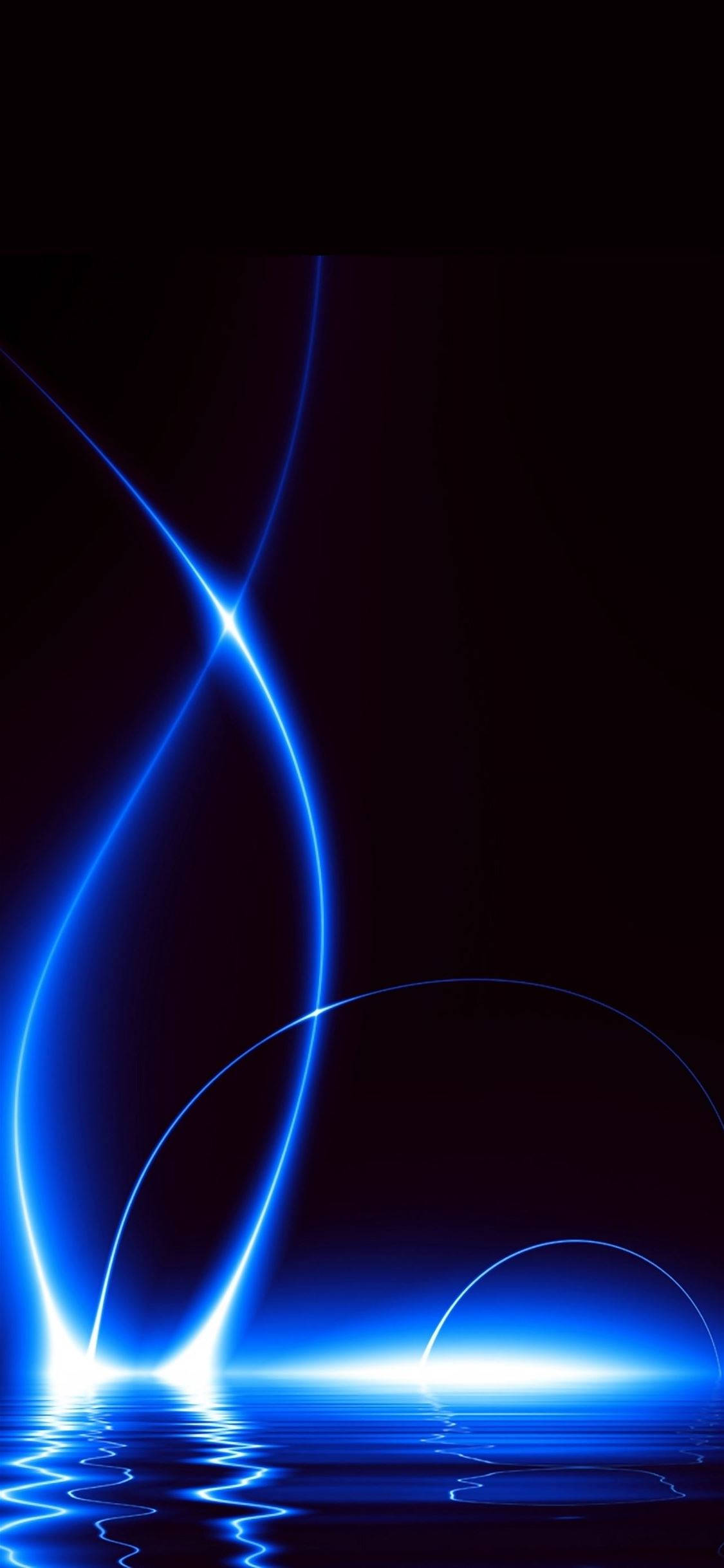 Blou Lig iPhone Donker Muurpapier