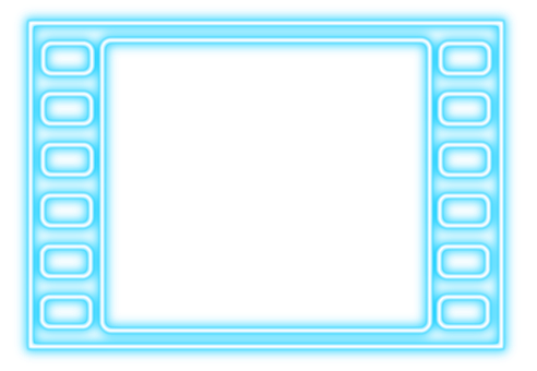 Blou Neon Raam Ontwerp Muurpapier