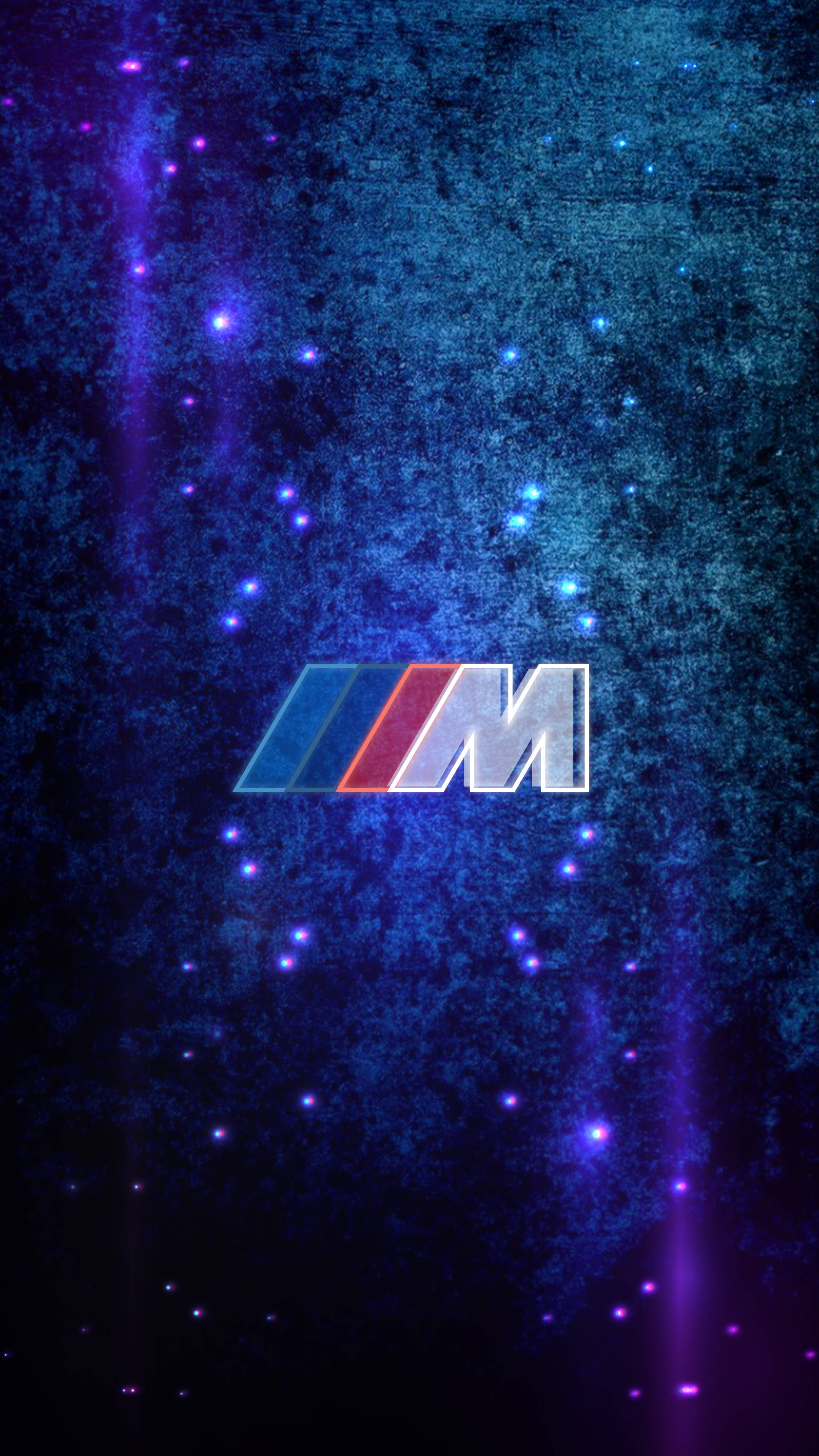 Blou Pers Vonkel BMW M Logo Muurpapier