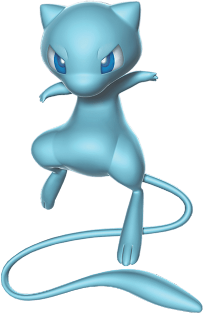 Blou Psigiese Pokemon 3D Render Muurpapier