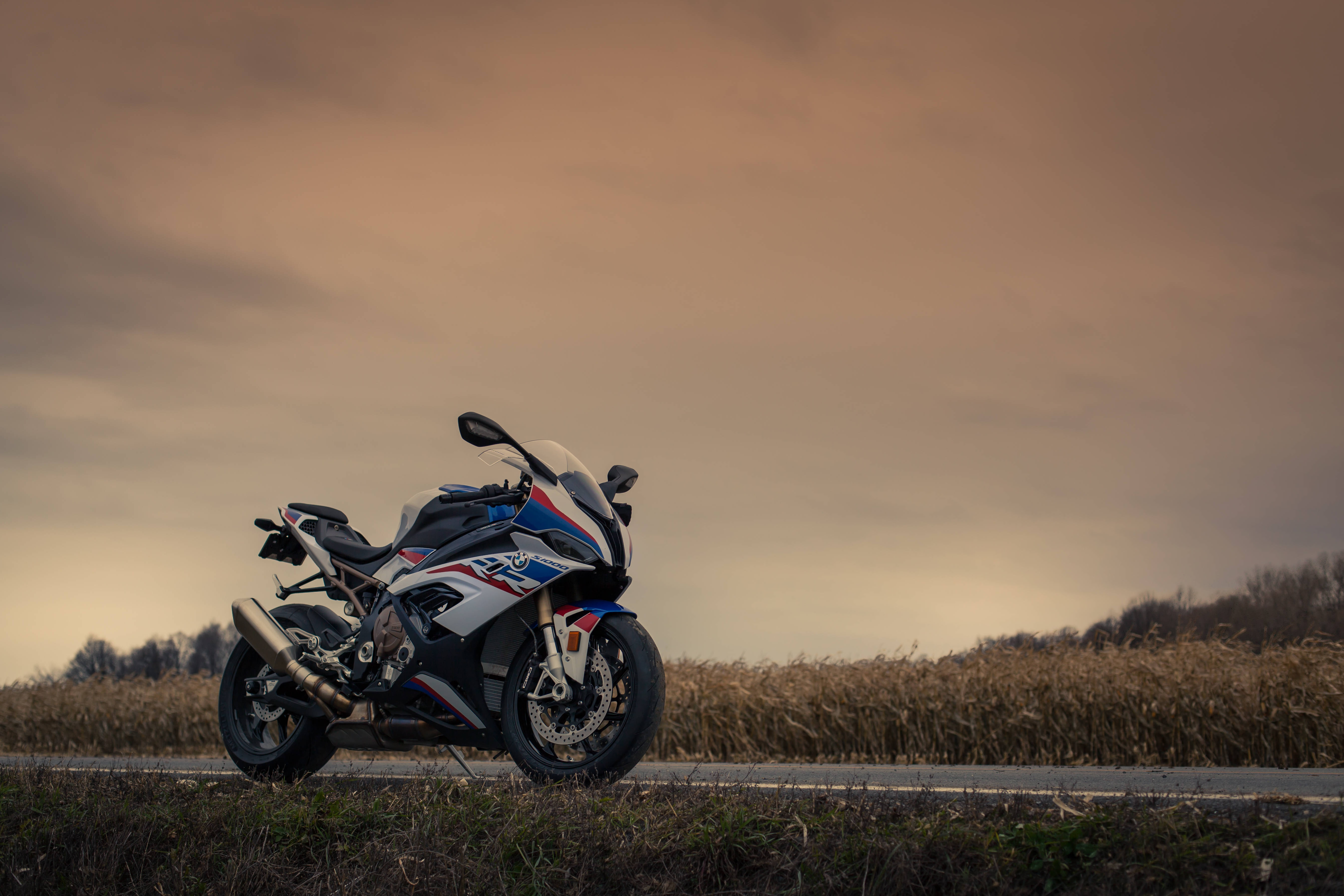 Blou Rooi Wit BMW 1920x1080 Motorfiets Muurpapier