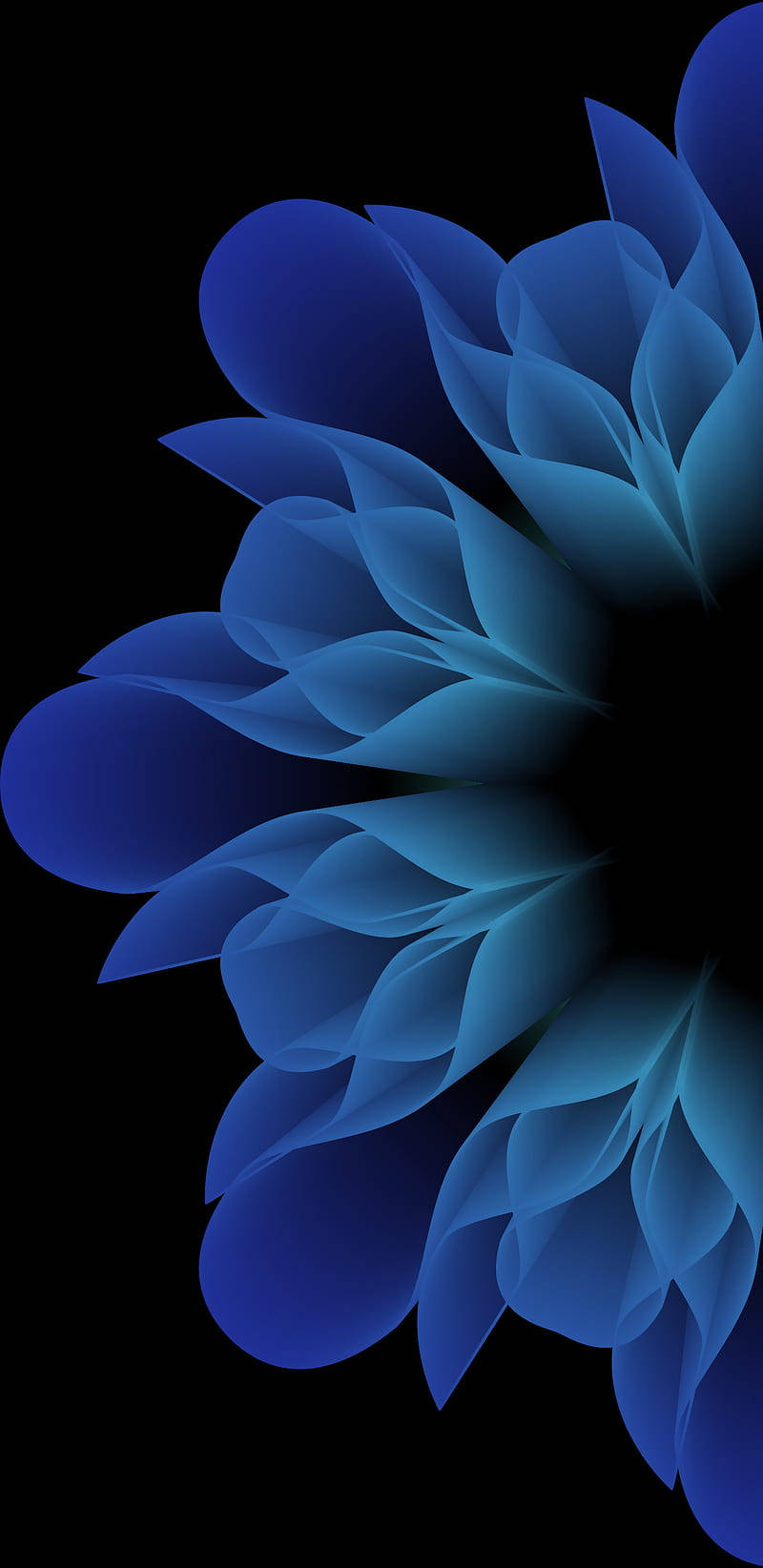 Blou Rose op Samsung Galaxy Note 7 Muurpapier