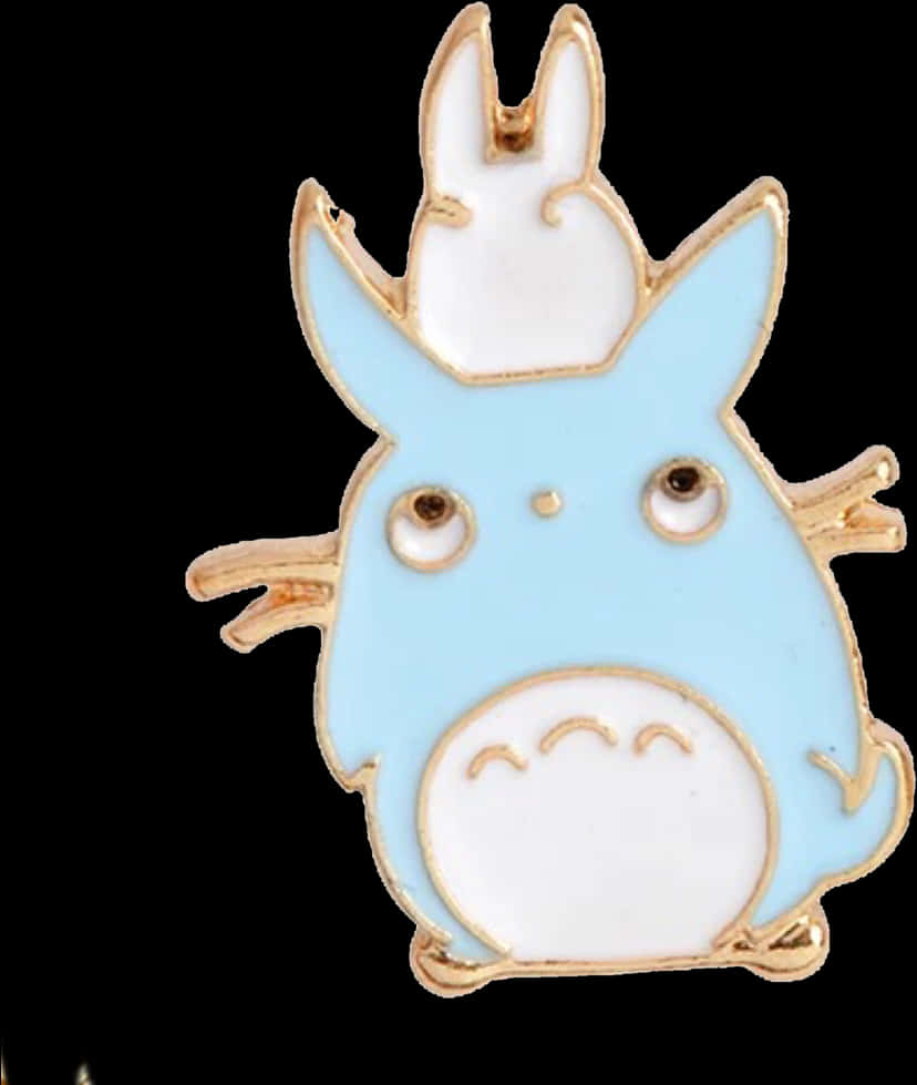 Blou Totoro Emaljespeld Muurpapier