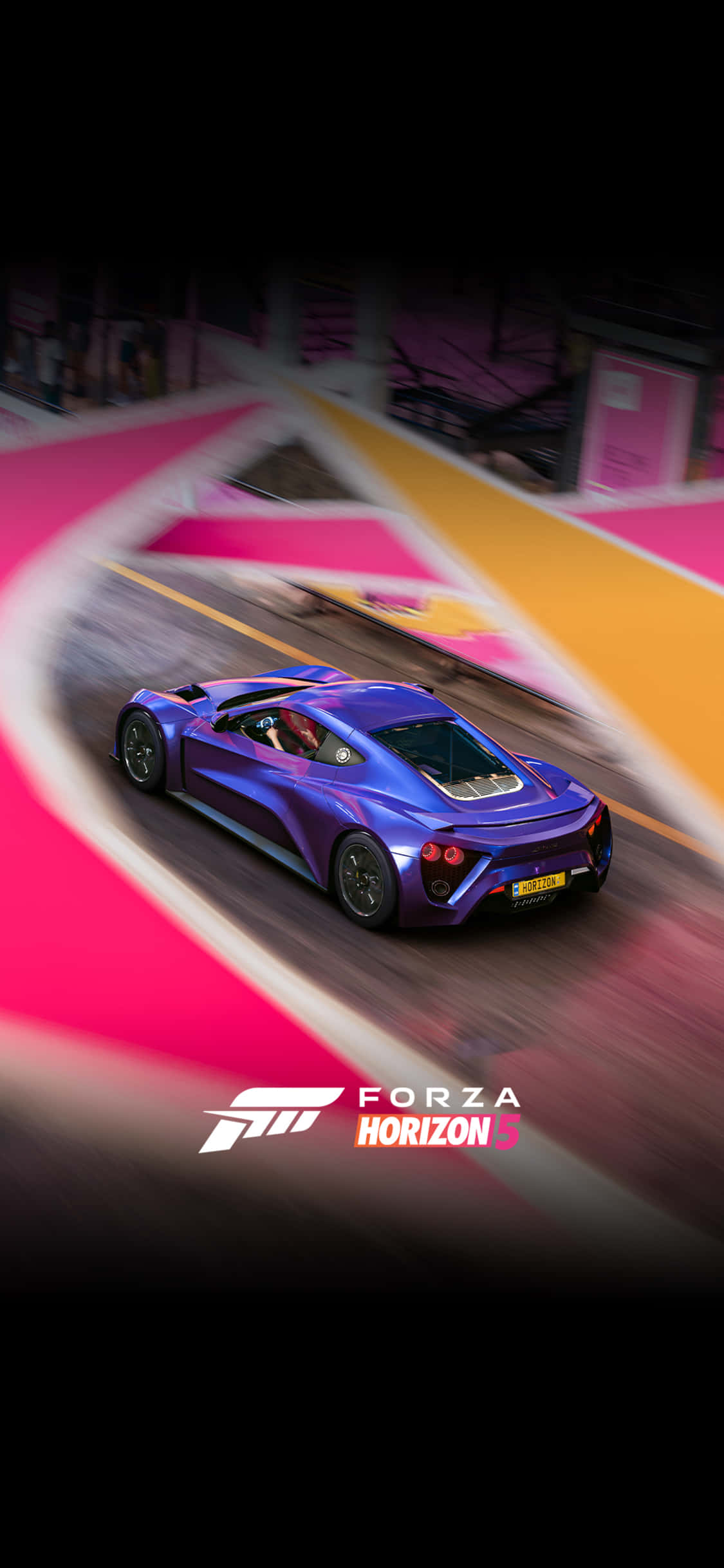 Blou Zenvo iPhone X Forza Motorsport 7 Agtergrond Muurpapier