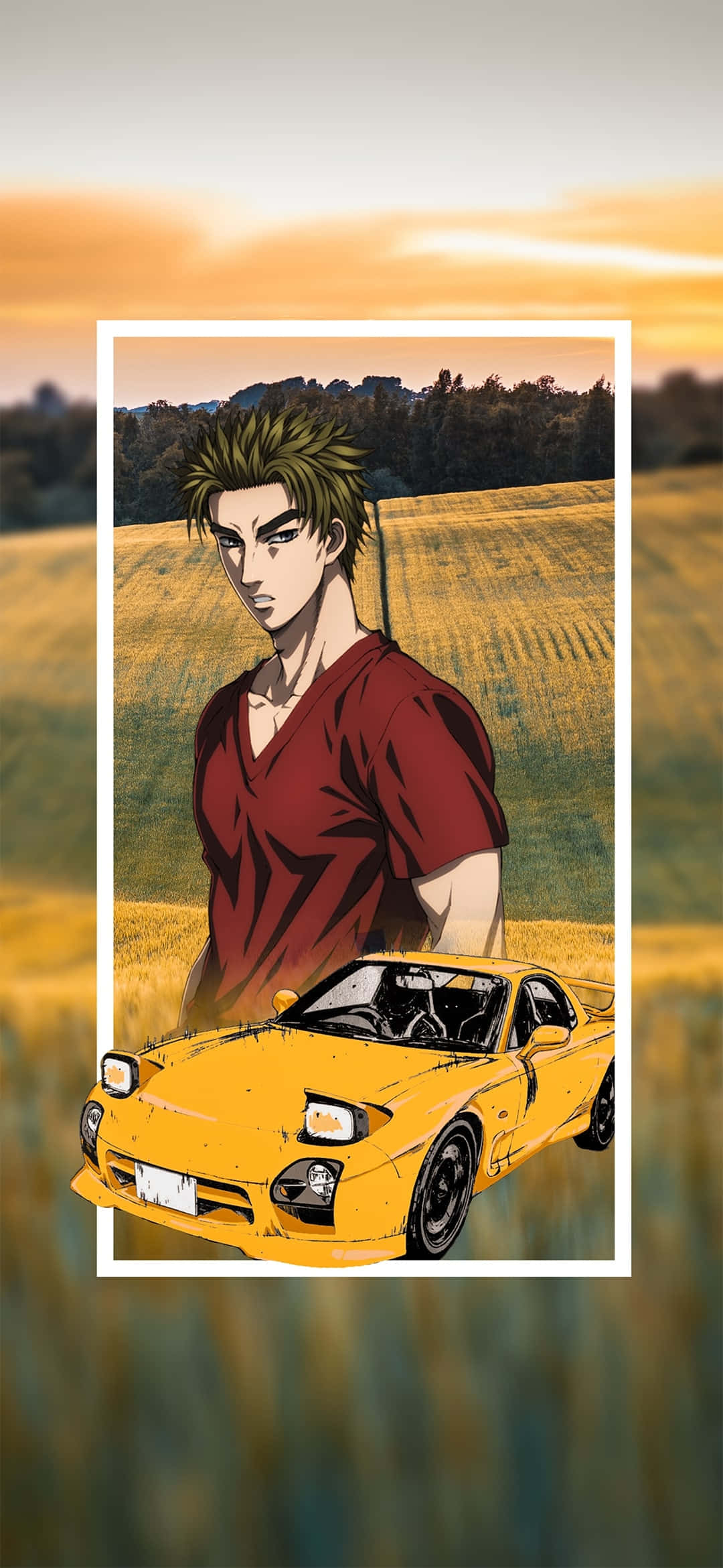 Bly ingeskakel vir die nuutste Initial D-foon Muurpapier