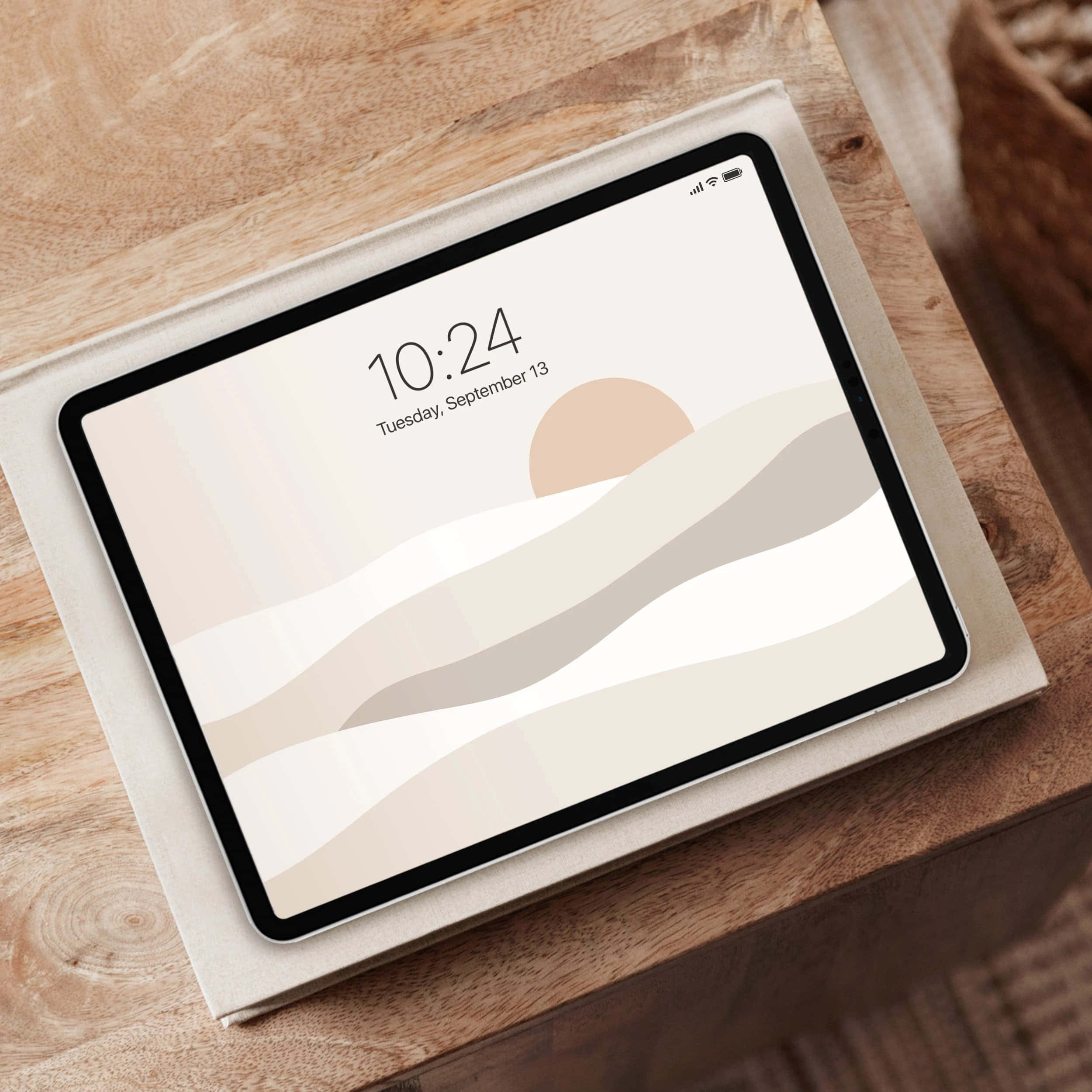 "Bly kreatief met die estetiese iPad." Muurpapier