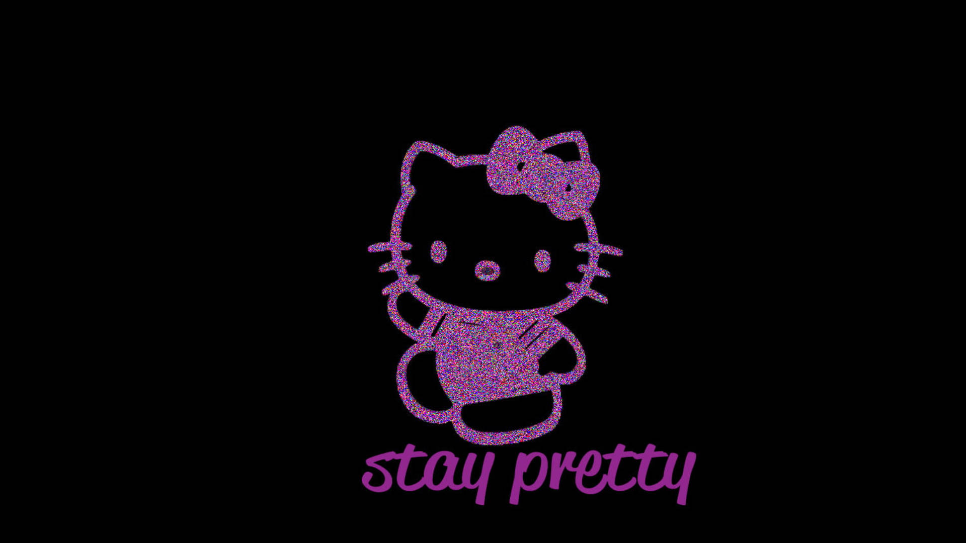 Bly Mooi Swart Hello Kitty Muurpapier
