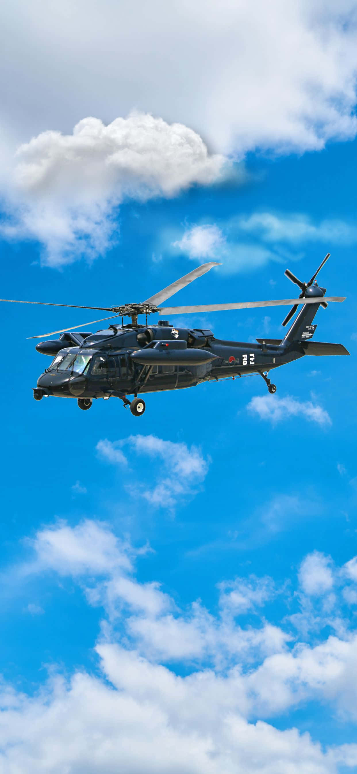Bly Voor die Res met die iPhone Xs Max Helikopters Muurpapier