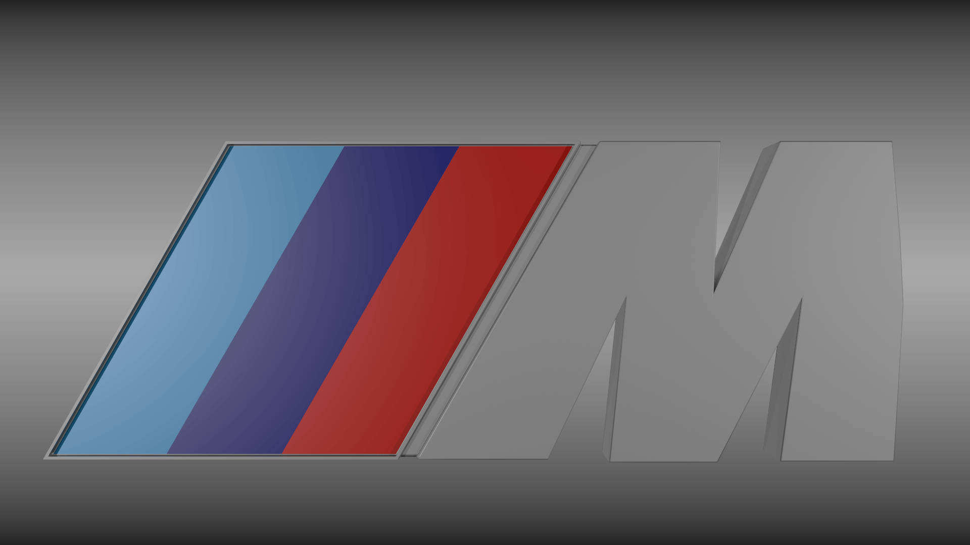 BMW M-logo in Grys Muurpapier