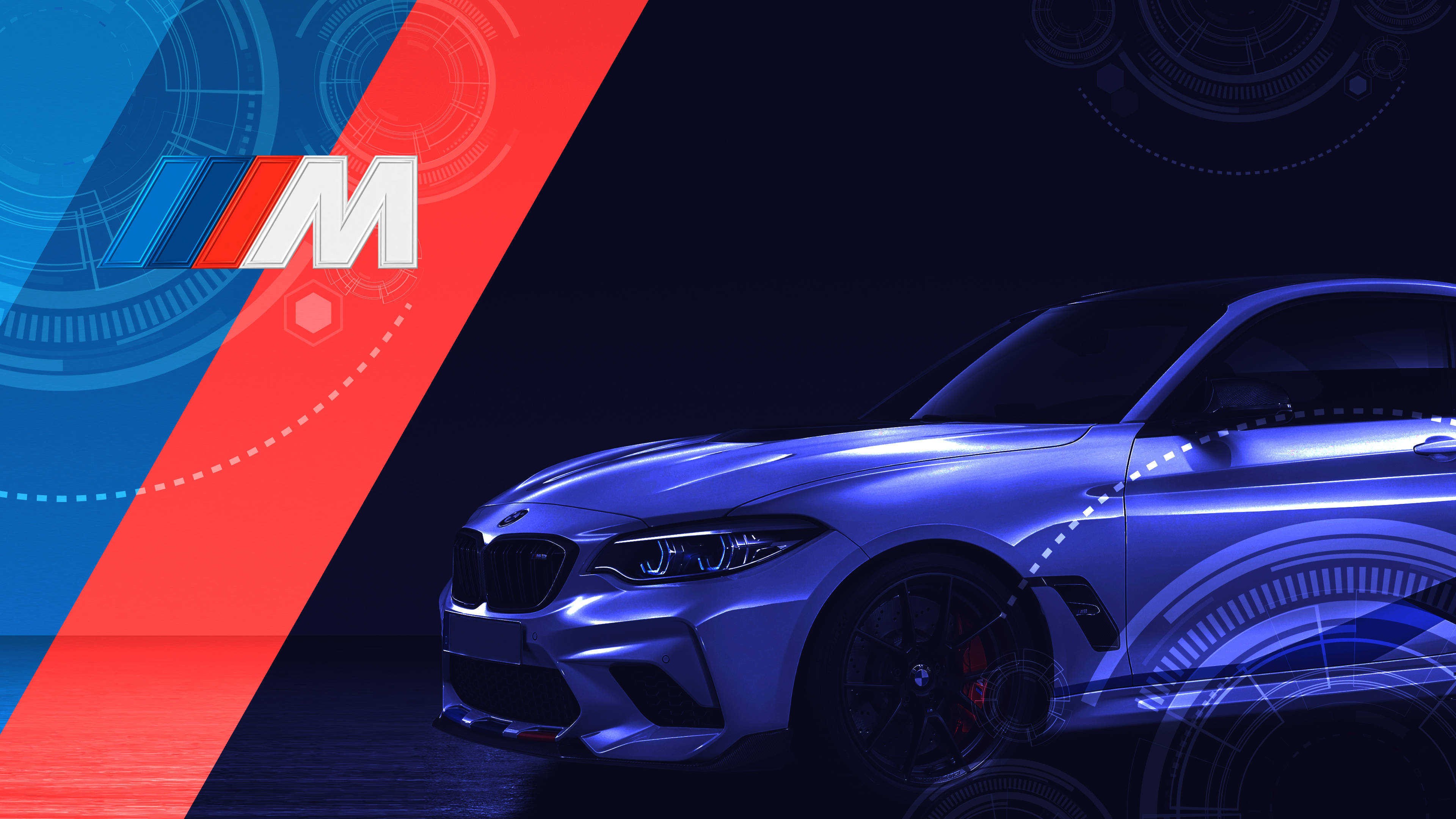 BMW M-logo Indigo Motor Muurpapier