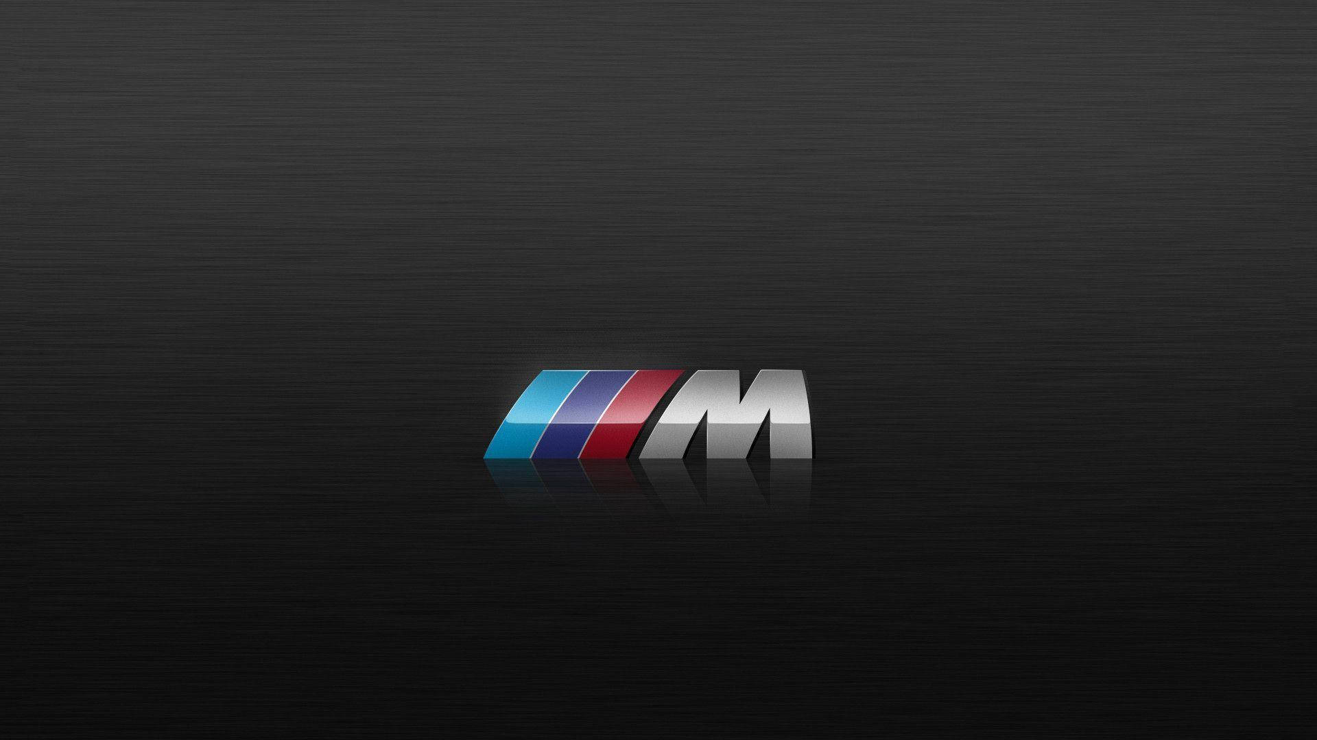 BMW M-logo Swart Houttekstuur Muurpapier