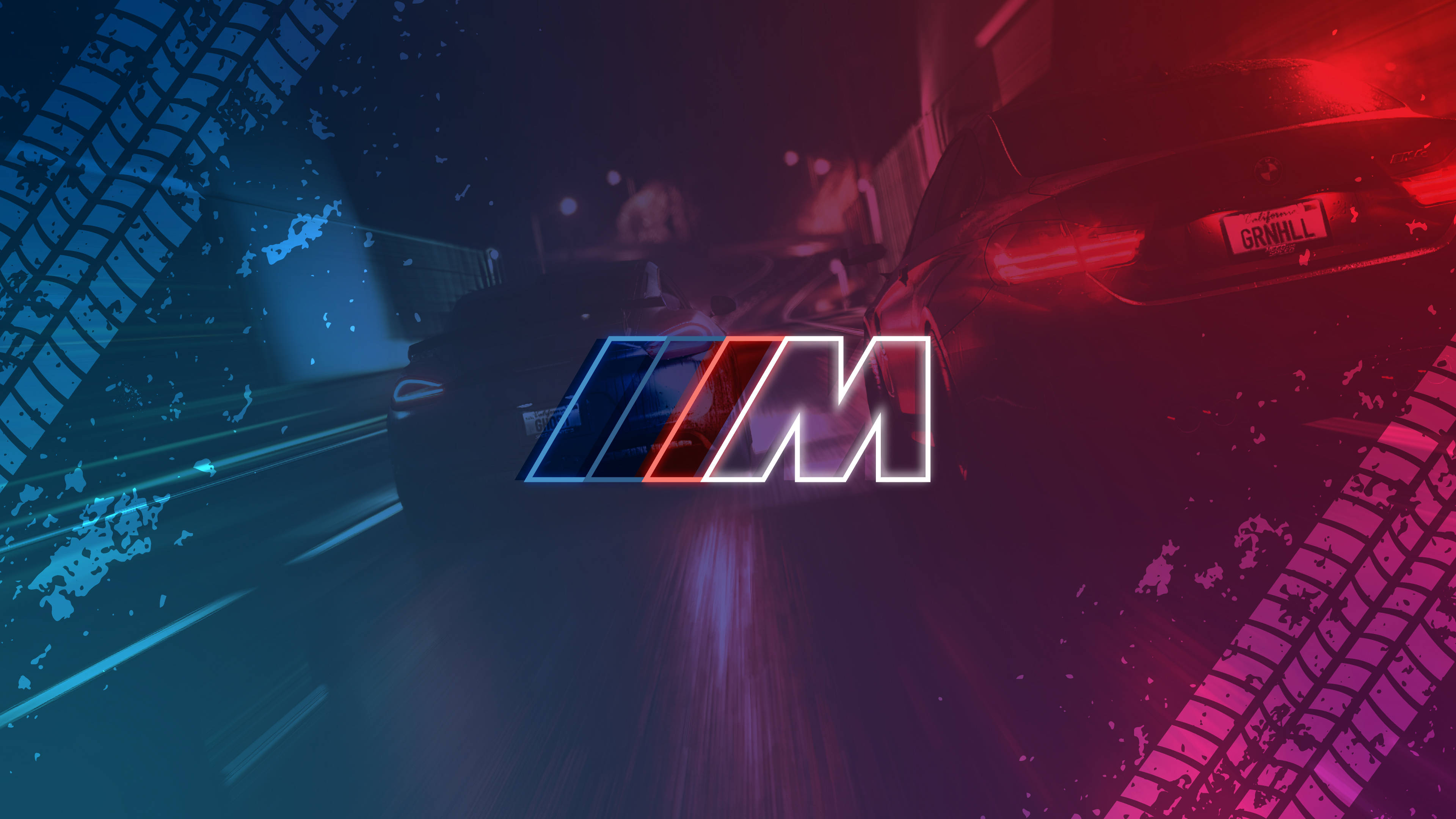 BMW M-teken met Bandspore Muurpapier