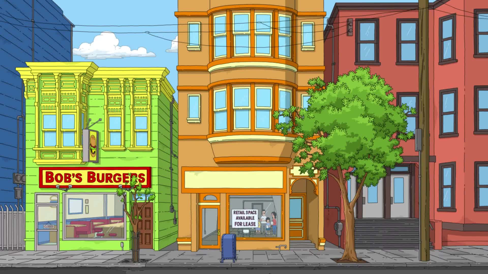 Bob's Burgers langs die Winkel Langsaan Agtergrond Muurpapier
